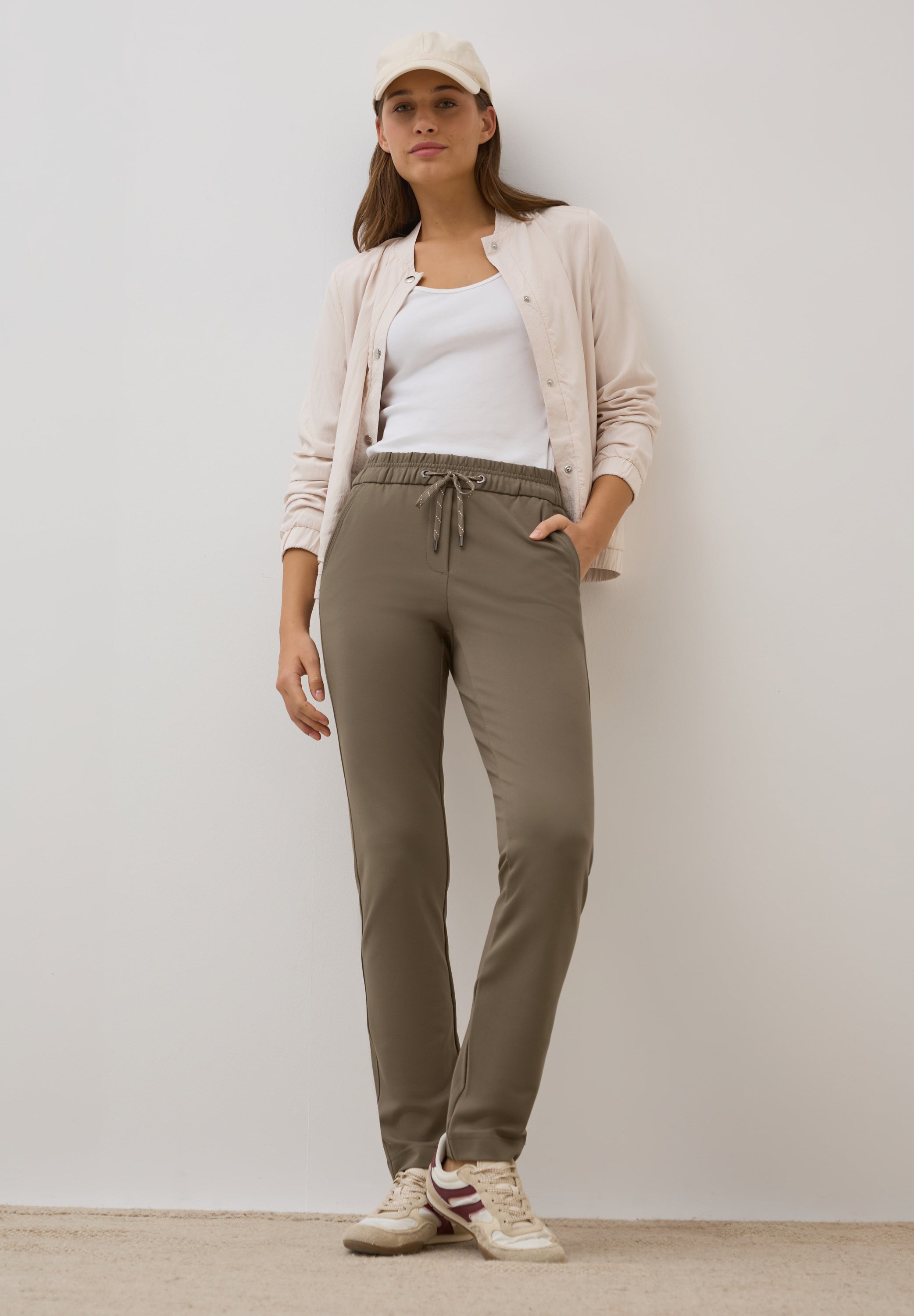 Cecil Jersey-Hose Damen Bequemer Casual Fit Sportiver Stil