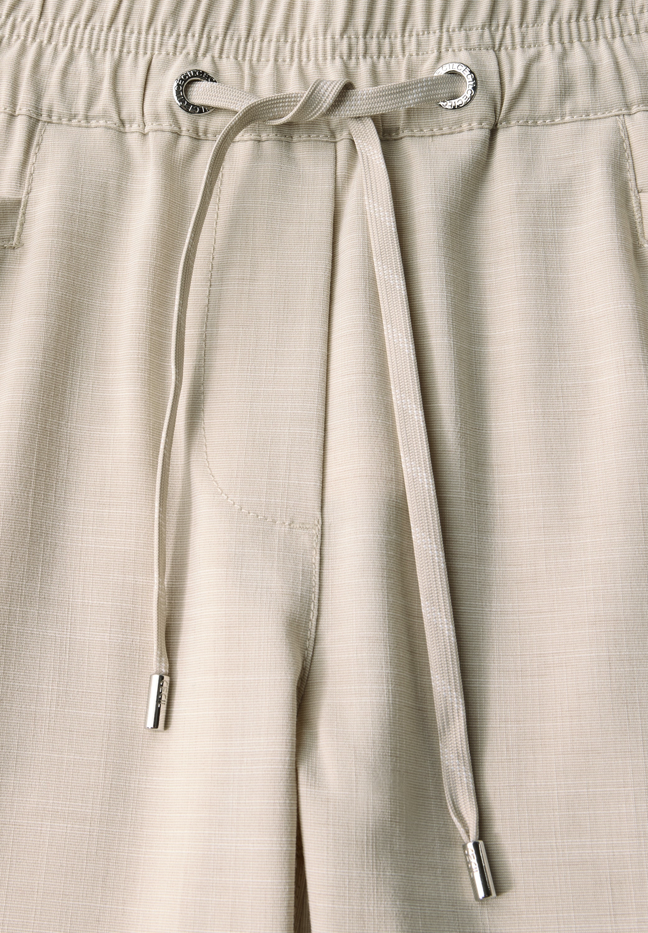 CECIL Melange Hose Damen Loose Fit Slim Legs