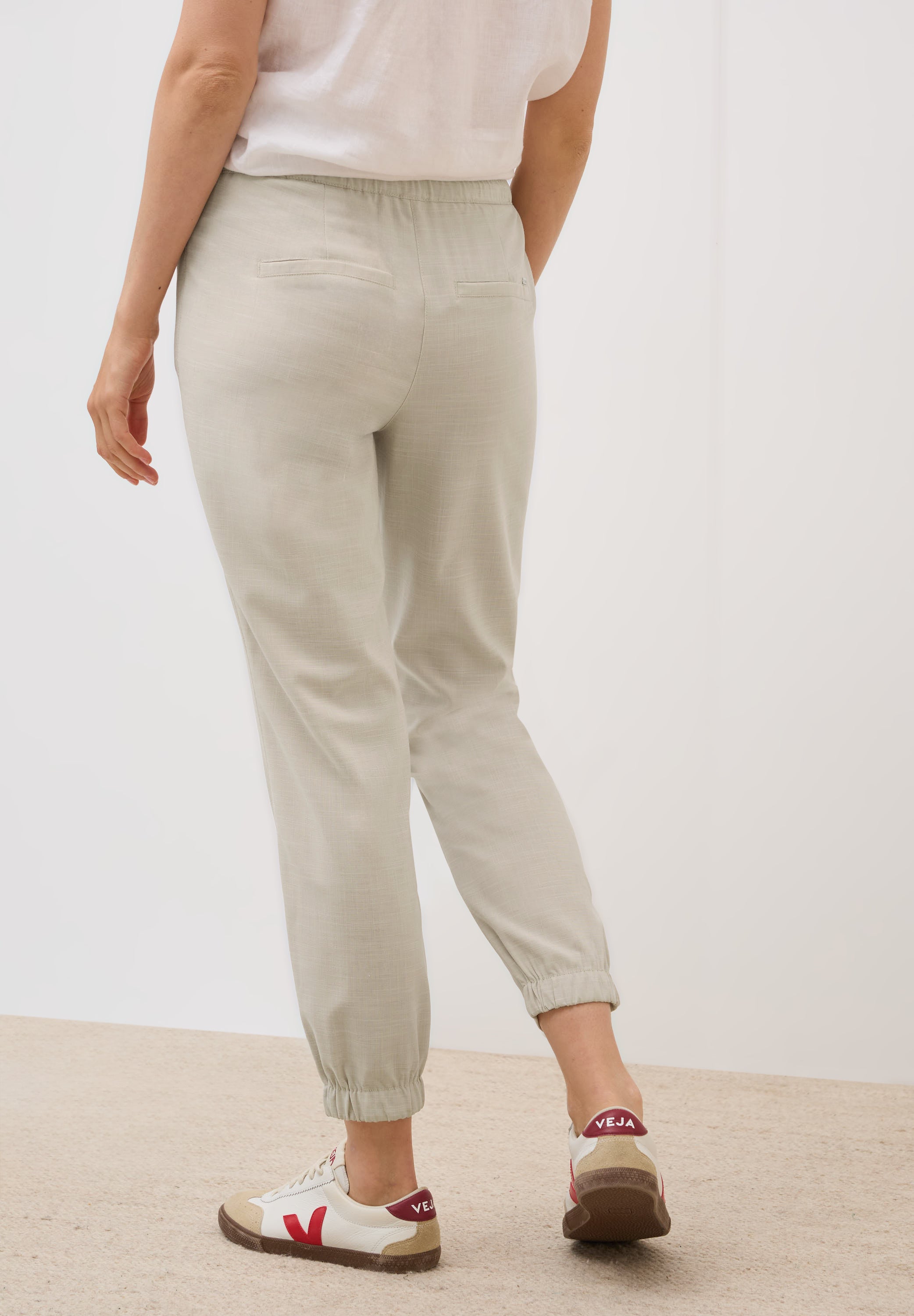 CECIL Melange Hose Damen Loose Fit Slim Legs