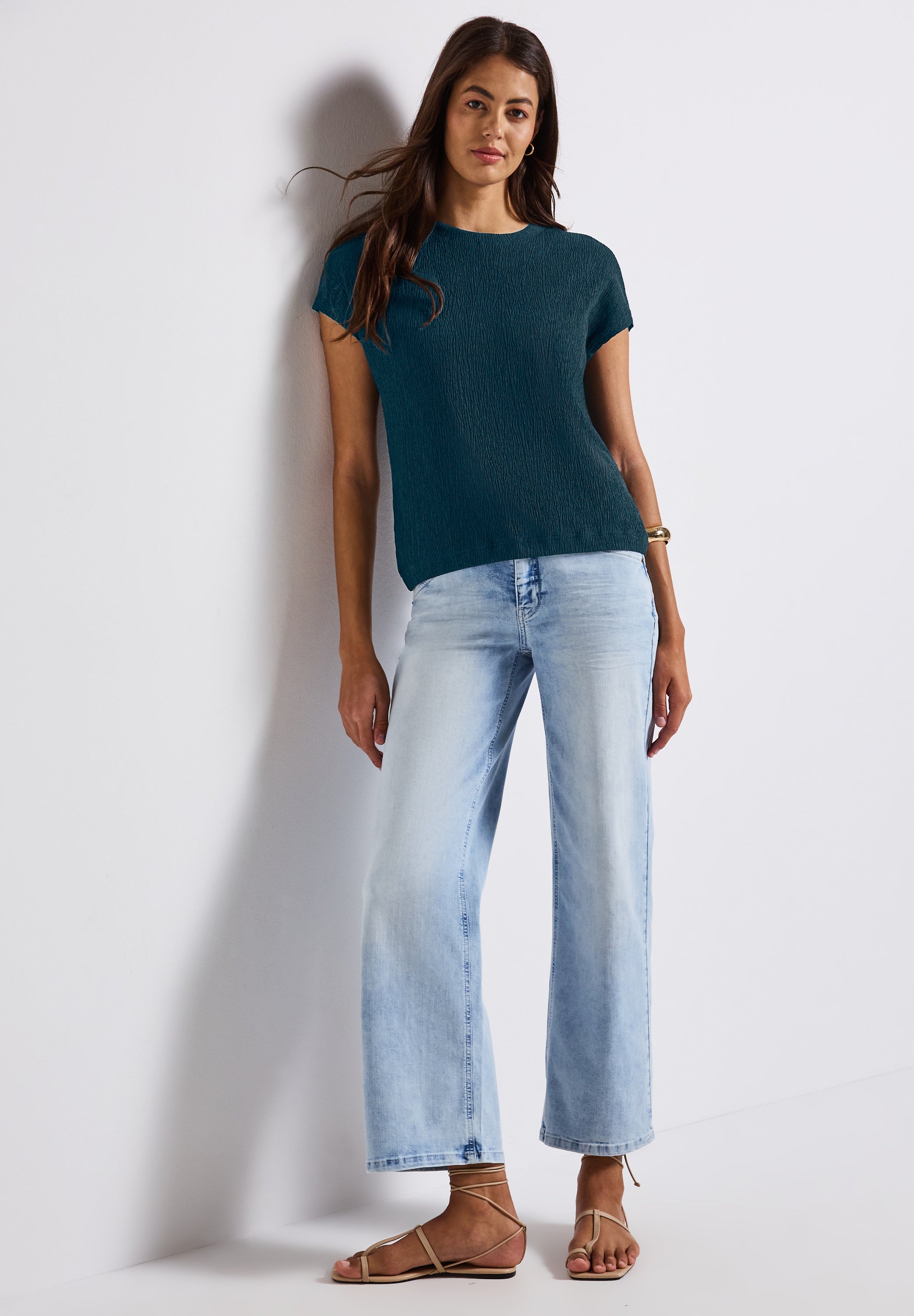Street One Sommershirt Damen Modischer Strukturmix