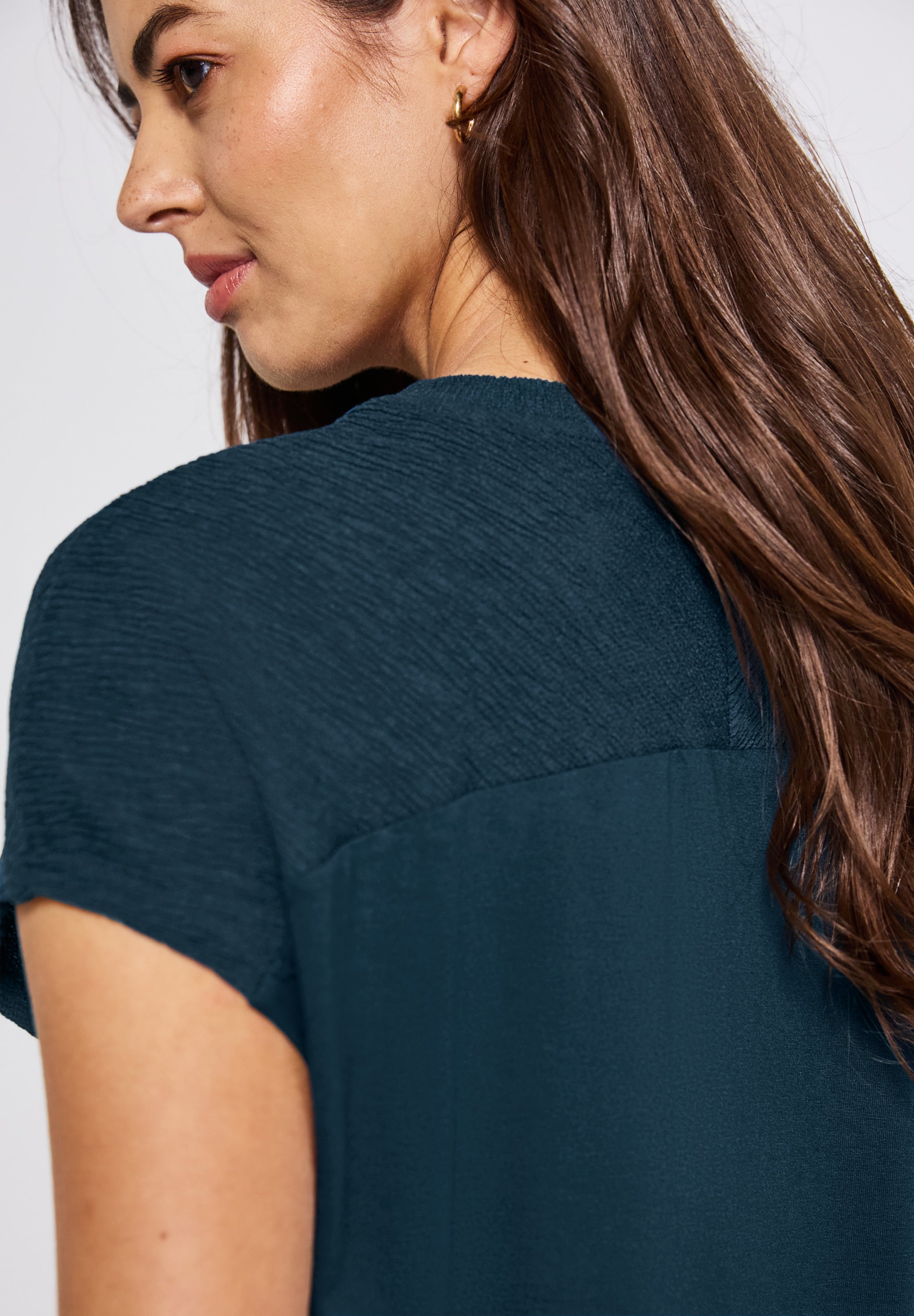 Street One Sommershirt Damen Modischer Strukturmix