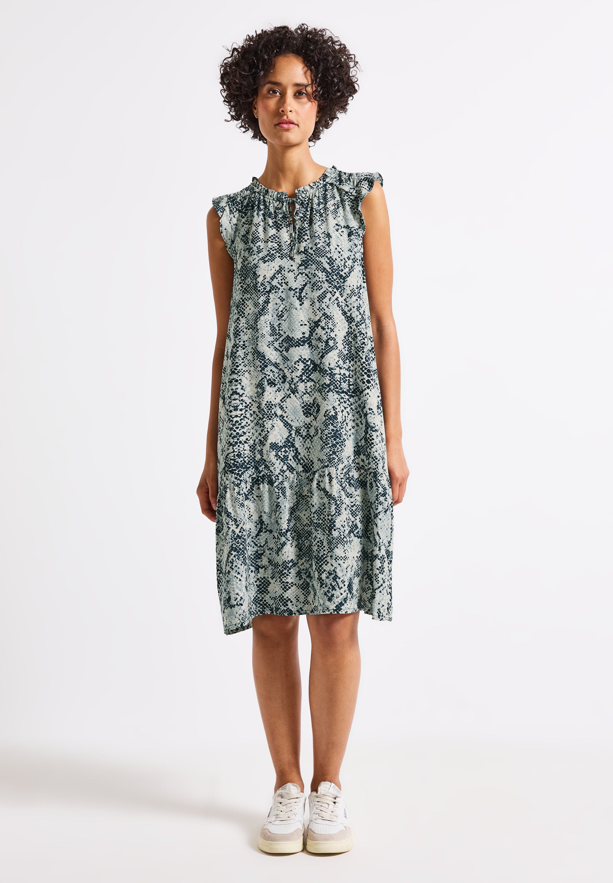 Street One Tunika-Kleid Damen mit grafischem Muster und Volant