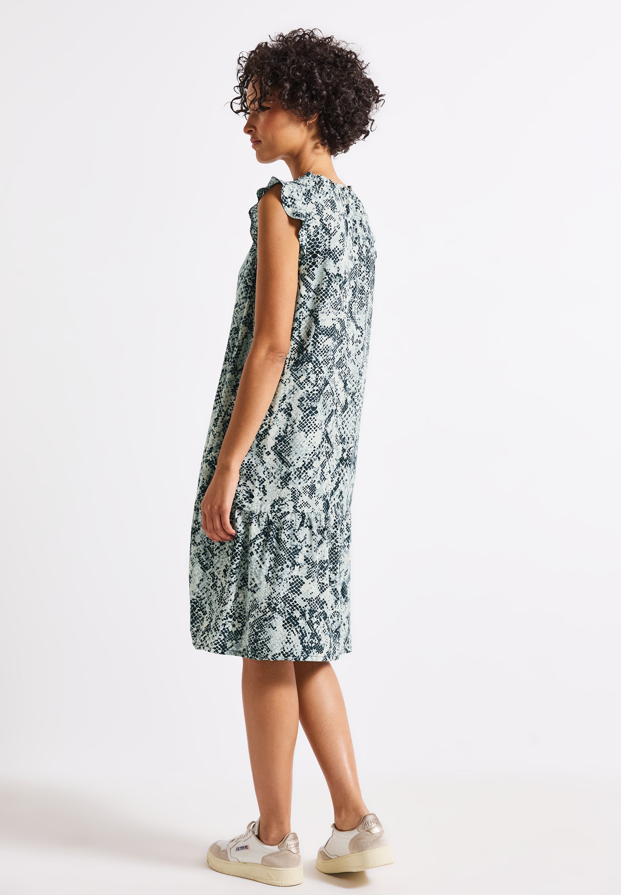 Street One Tunika-Kleid Damen mit grafischem Muster und Volant