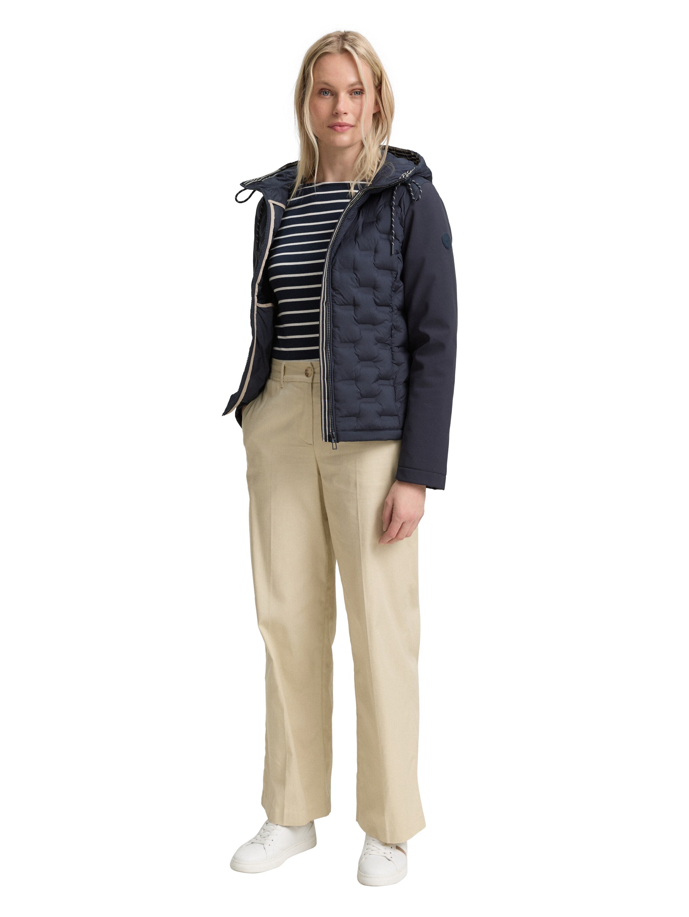 Hybrid Steppjacke mit Kapuze