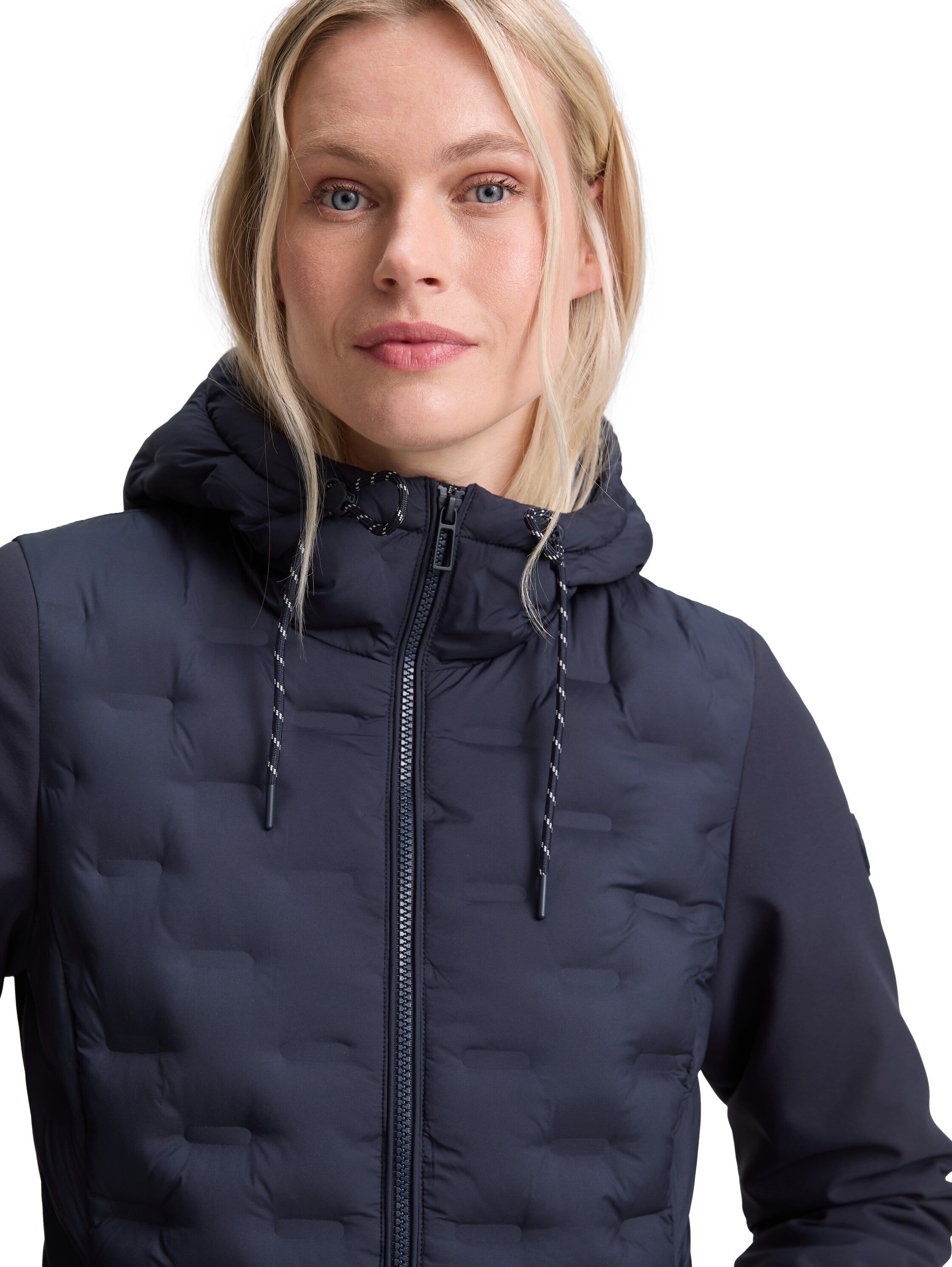 Hybrid Steppjacke mit Kapuze