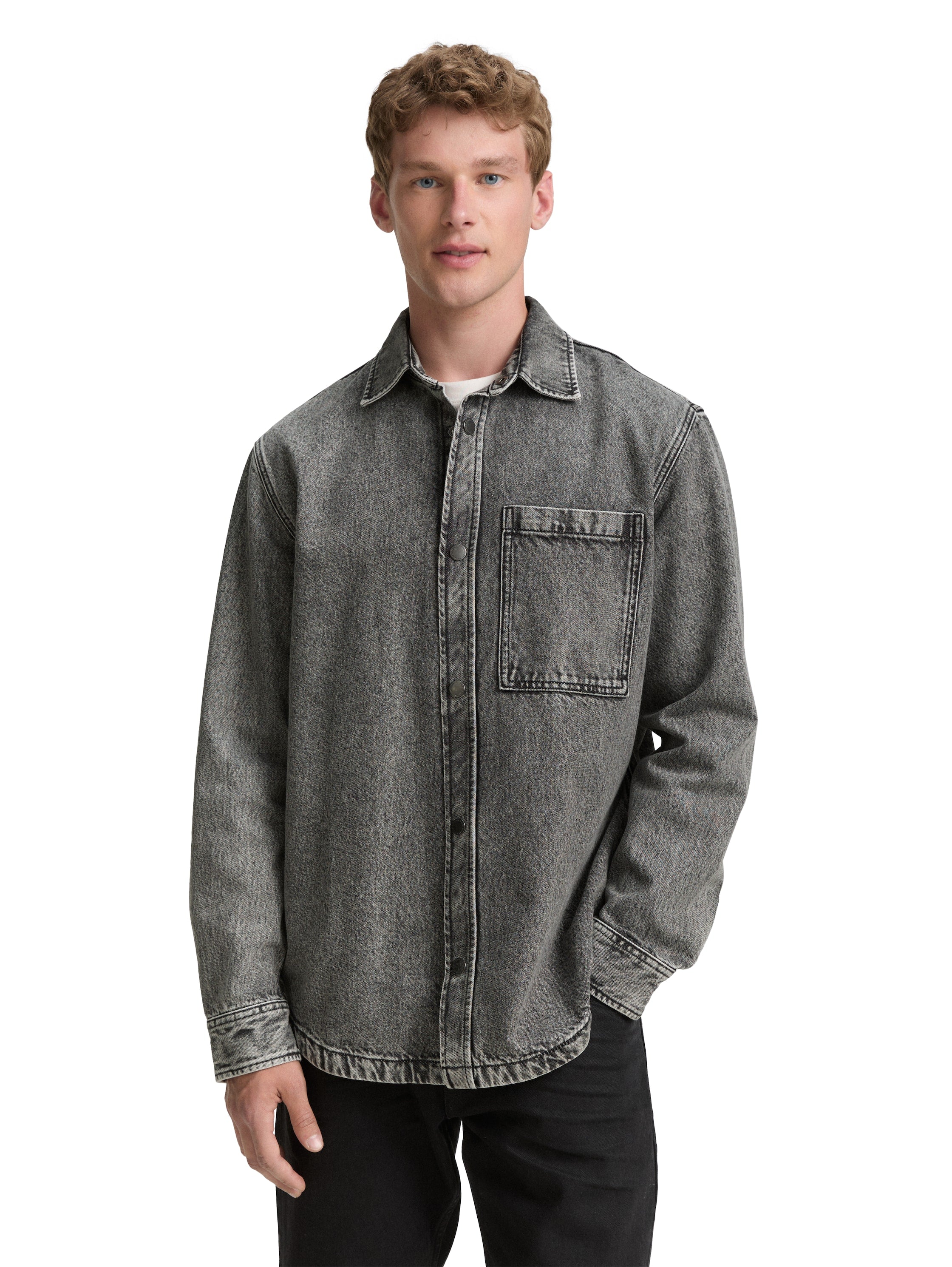 Overshirt Jeanshemd mit Brusttasche