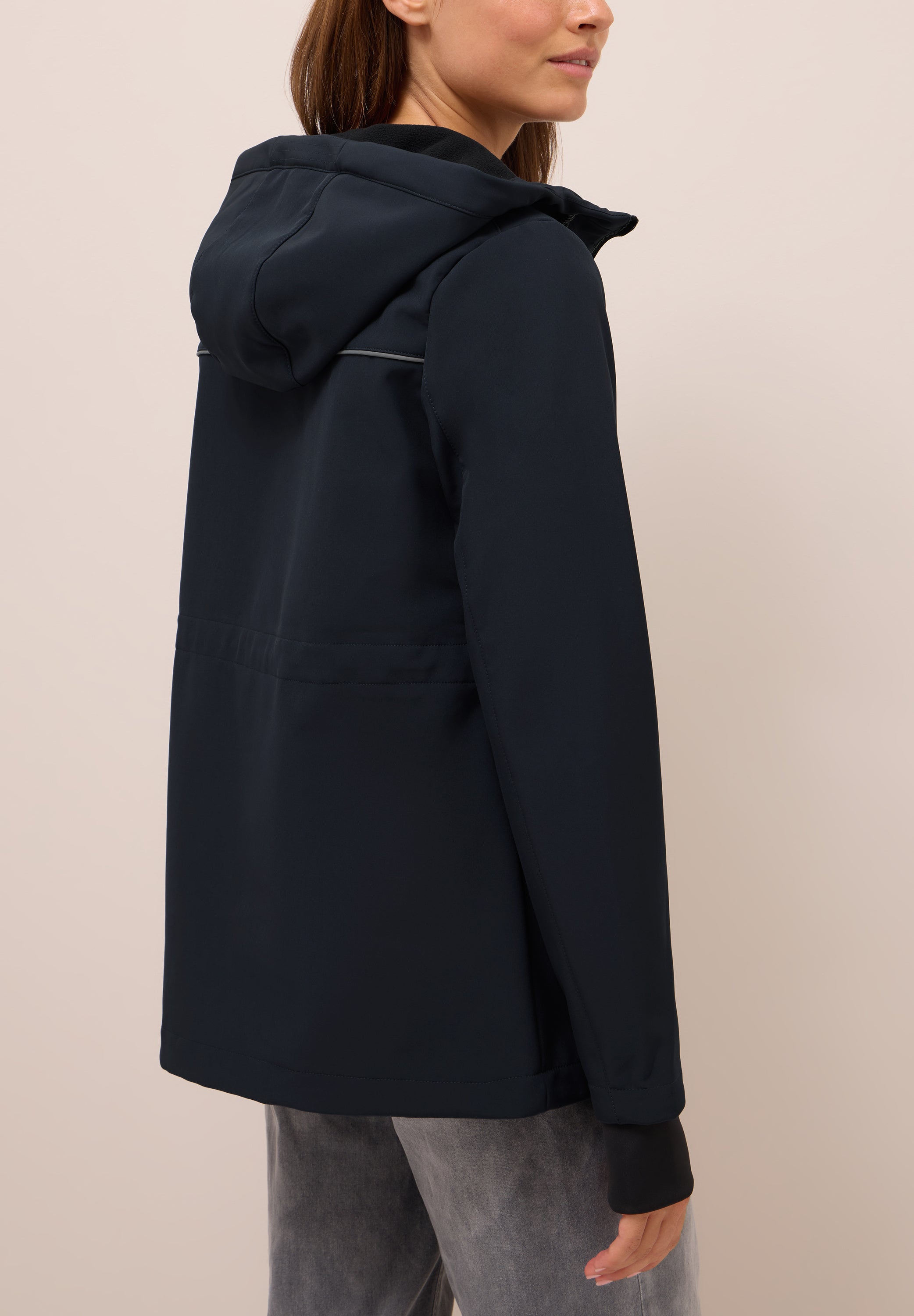 CECIL Midi Softshell Jacke für Damen mit sportiver Optik Dark