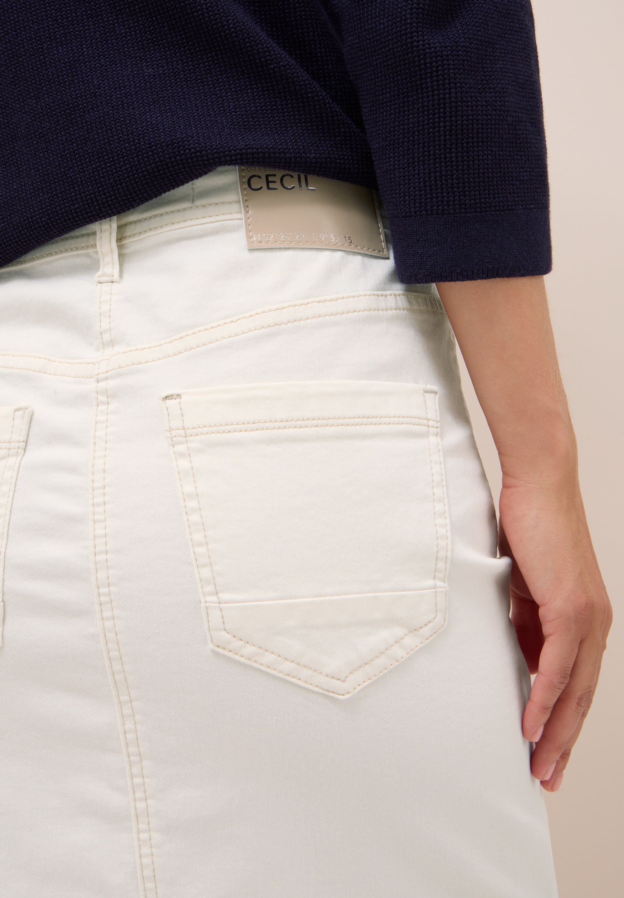 CECIL Jeansrock für Damen beige