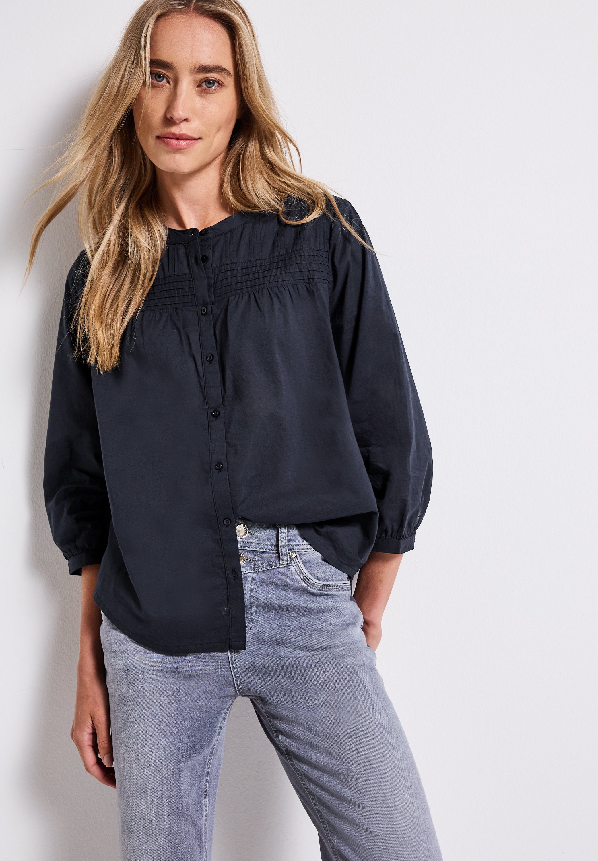 Baumwollbluse mit Details