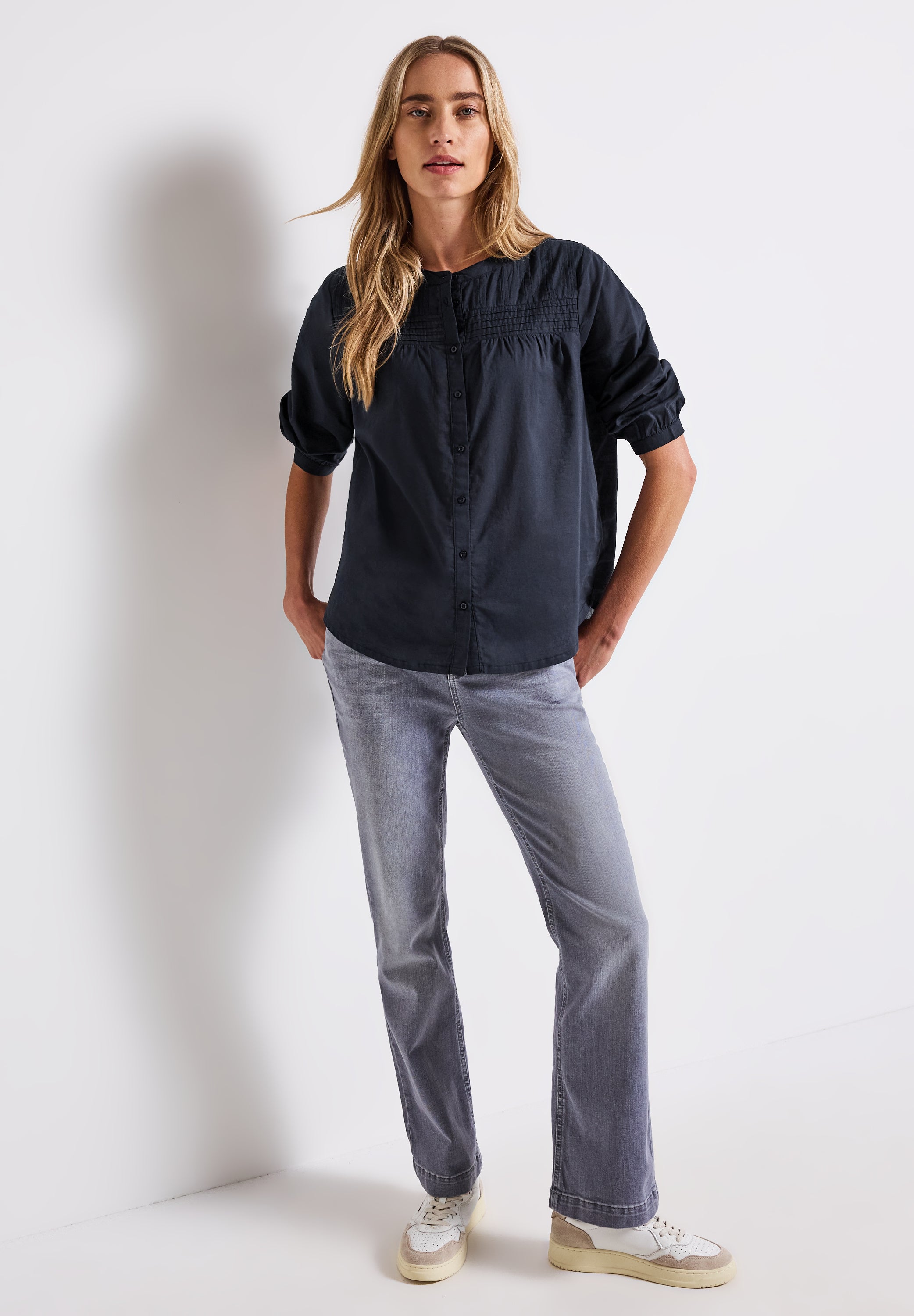 Baumwollbluse mit Details