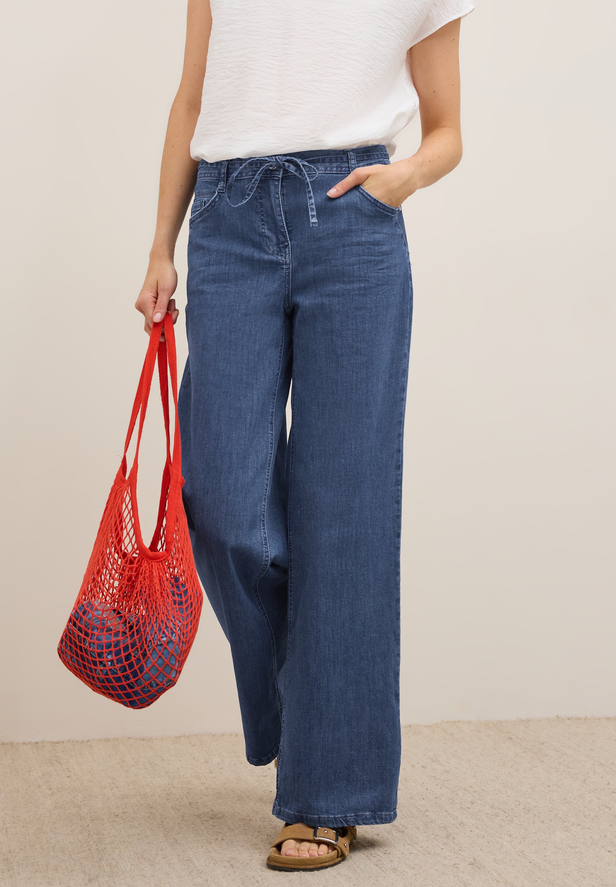 Flared Wide Leg Jeans blue