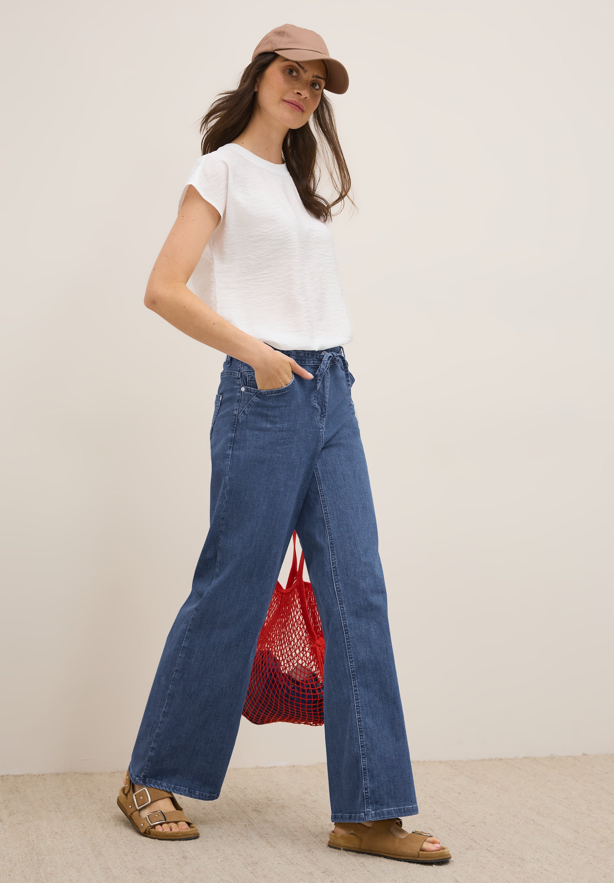 Flared Wide Leg Jeans blue