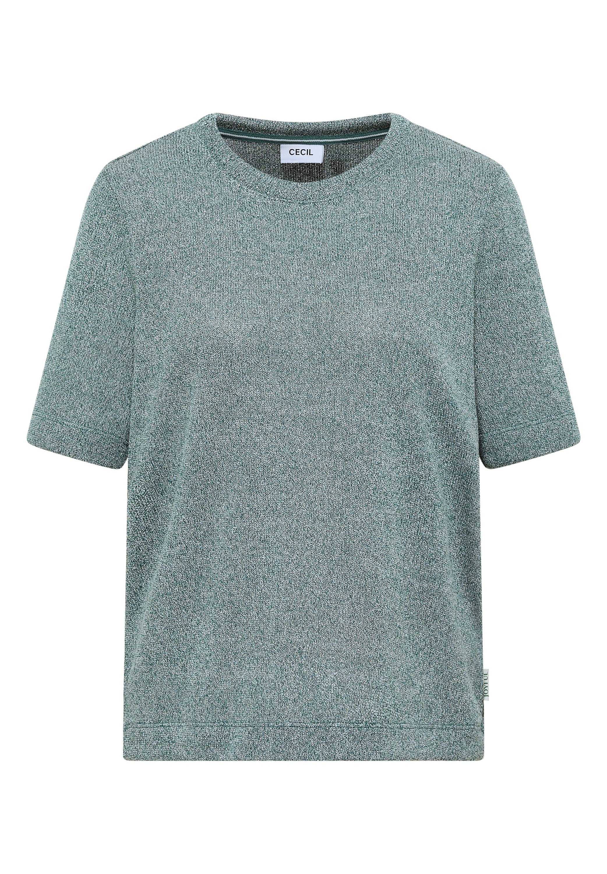 Leichtes Damen Strick-Look T-Shirt Grün