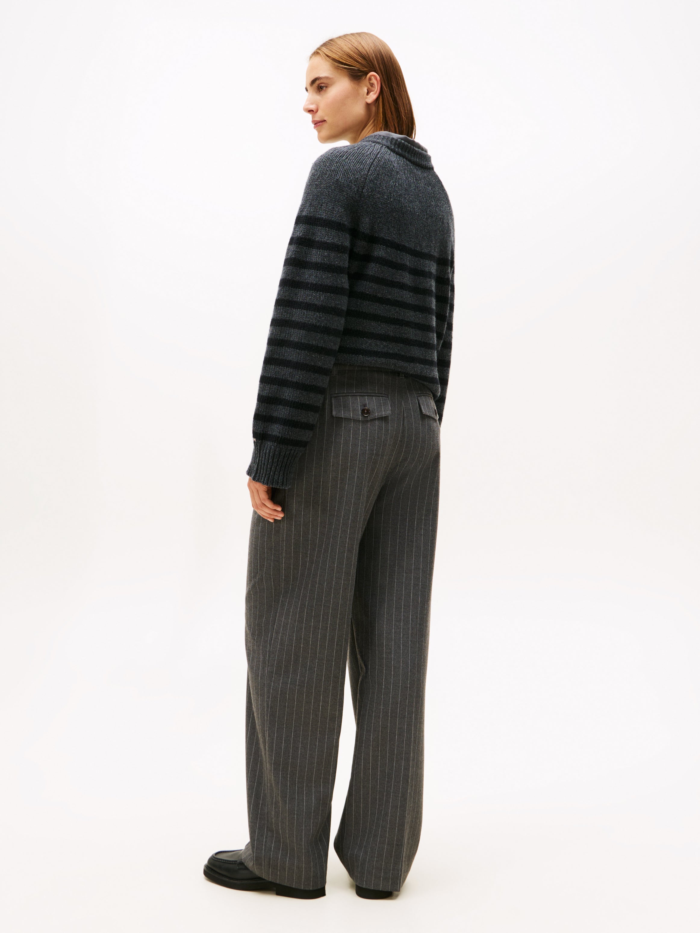 PINSTRIPE LOOSE STRAIGHT PANT