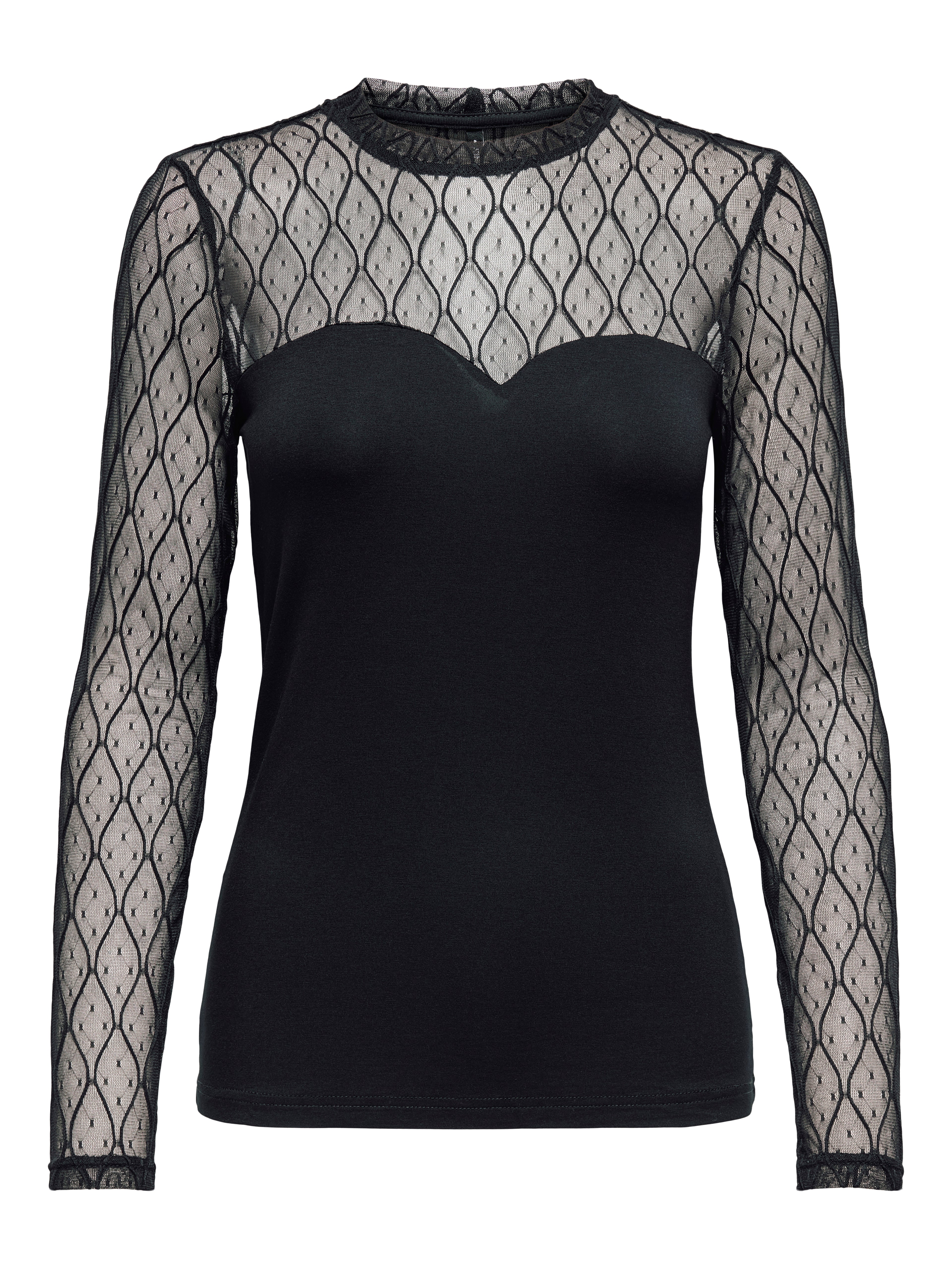 ONLSALINA L/S LACE MIX TOP JRS