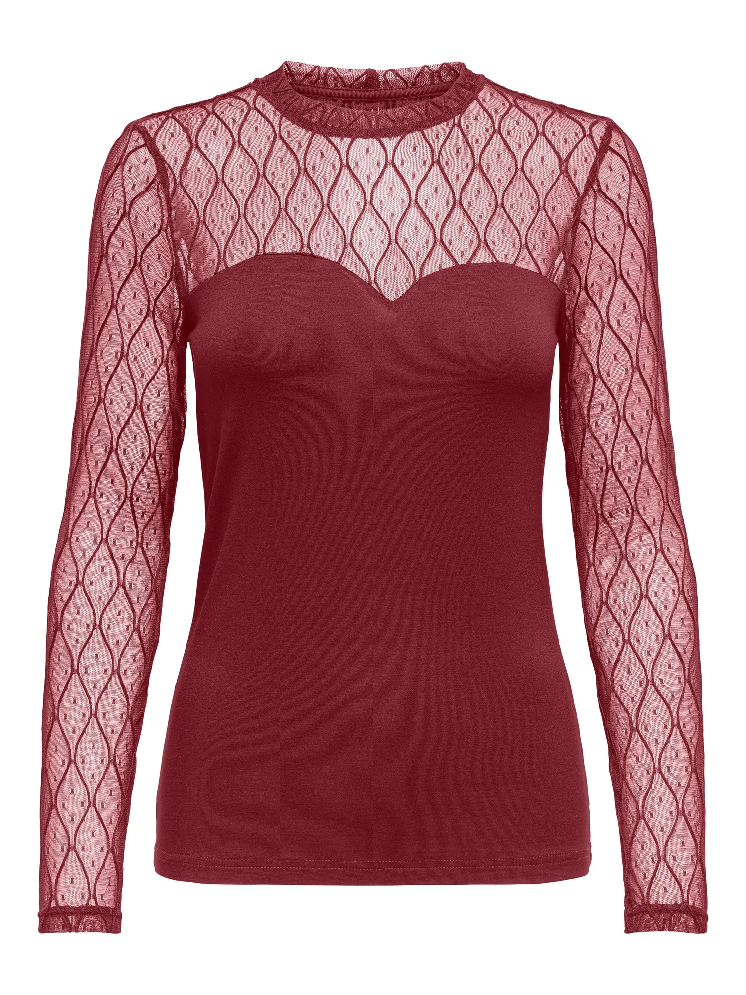 ONLSALINA L/S LACE MIX TOP JRS