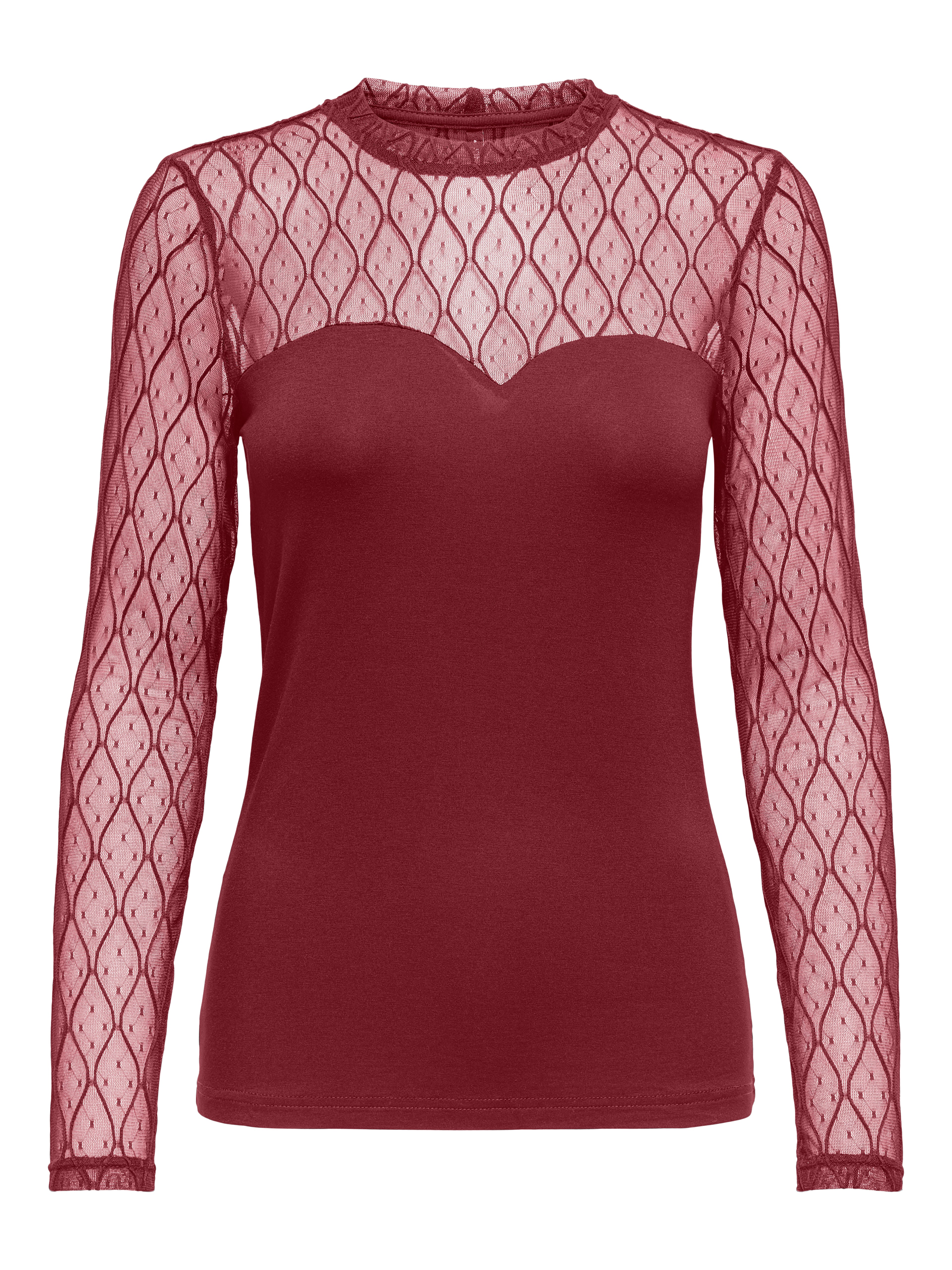 ONLSALINA L/S LACE MIX TOP JRS
