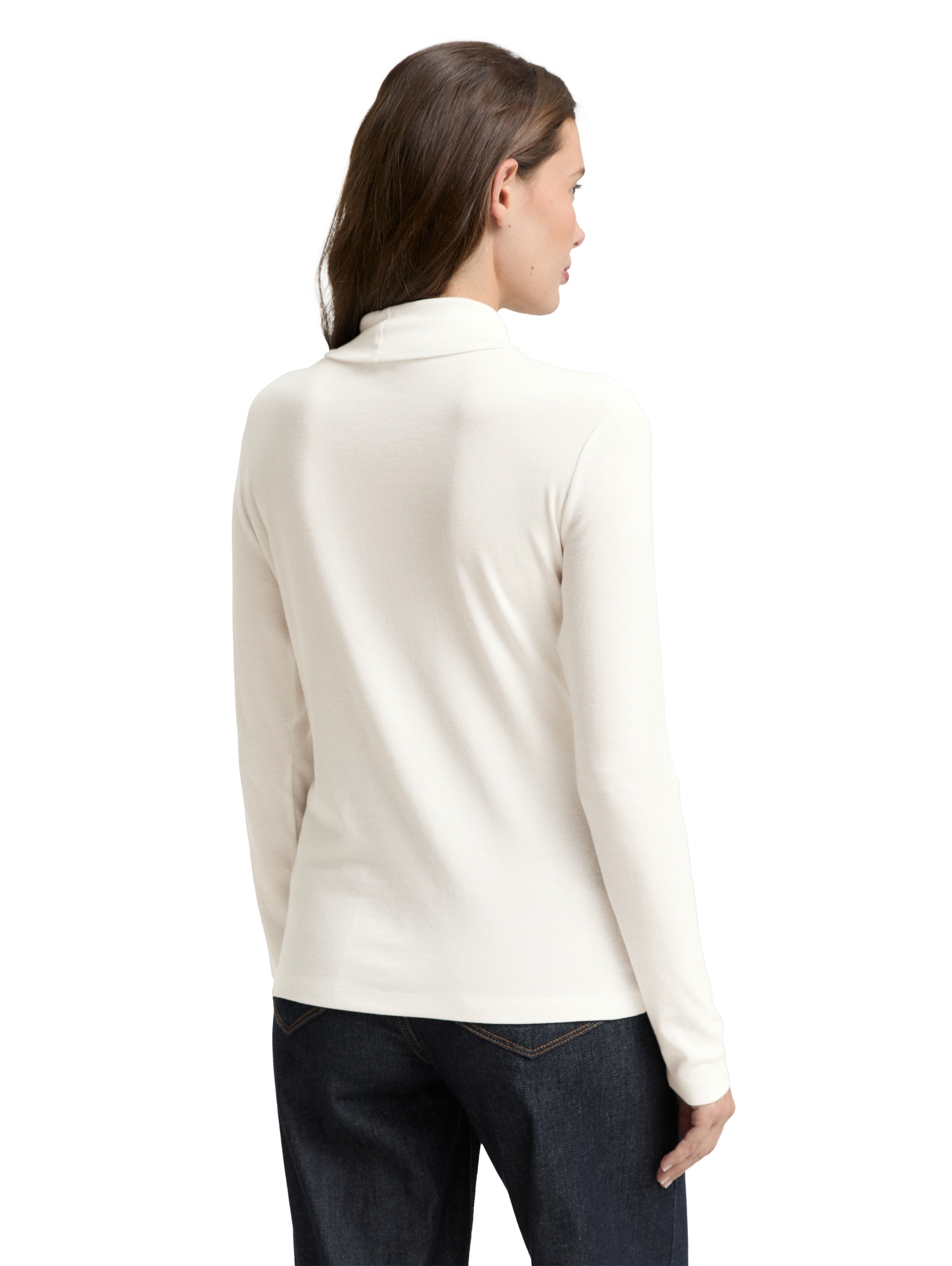 Basic Damen Rollkragenshirt Modal Elasthan