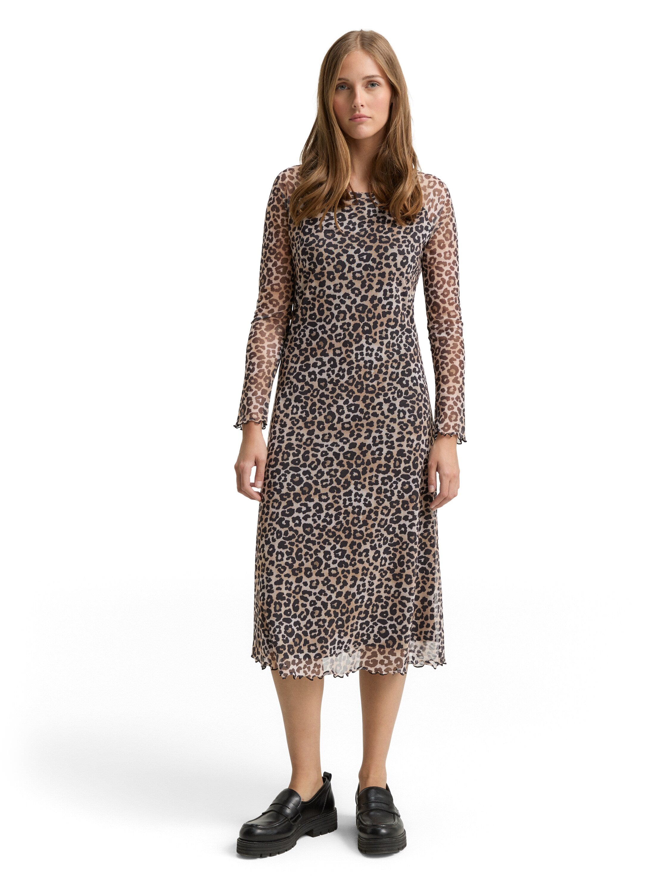 Mesh Midi-Kleid mit Muster