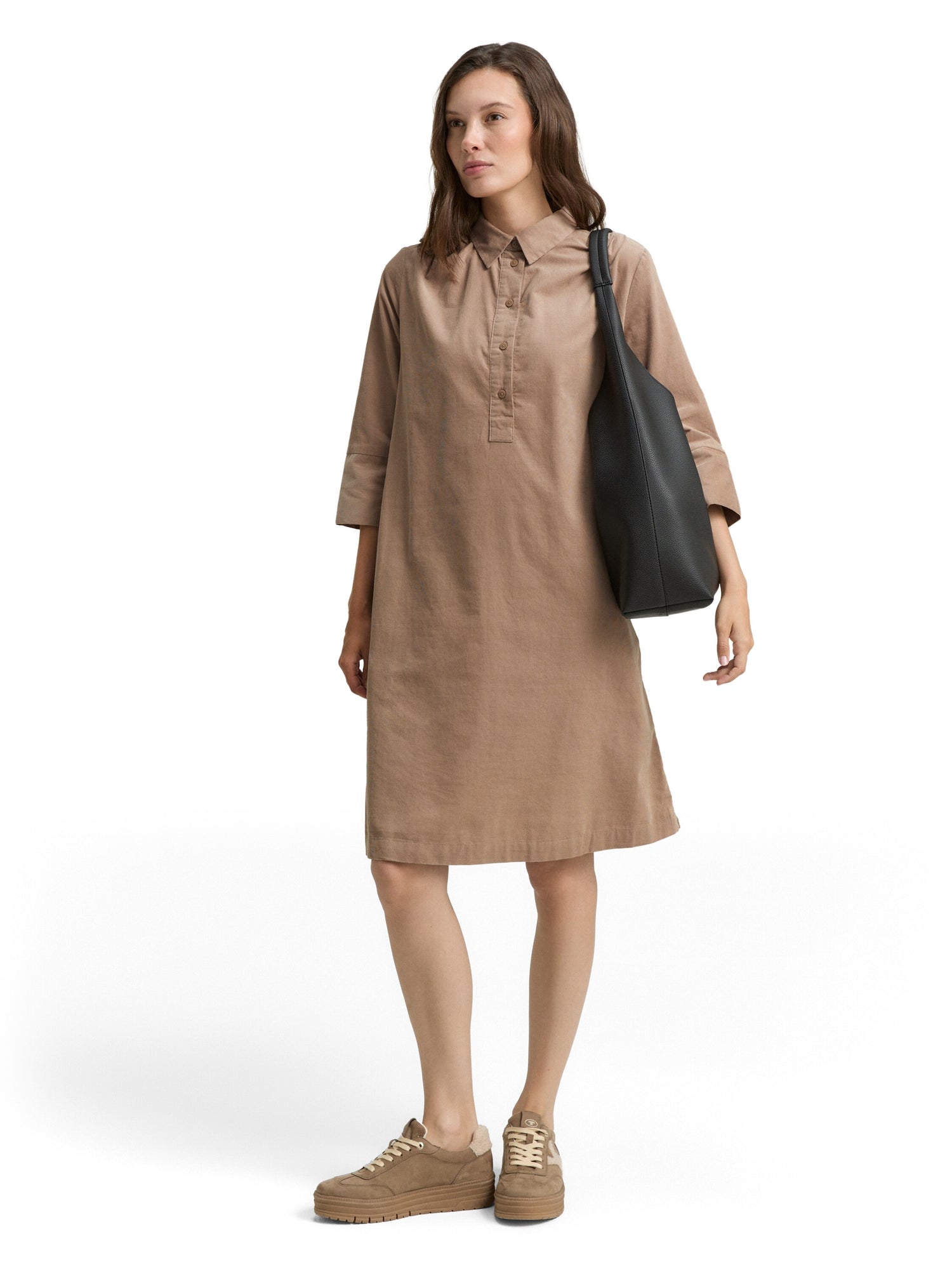 Cordkleid mit Kragen