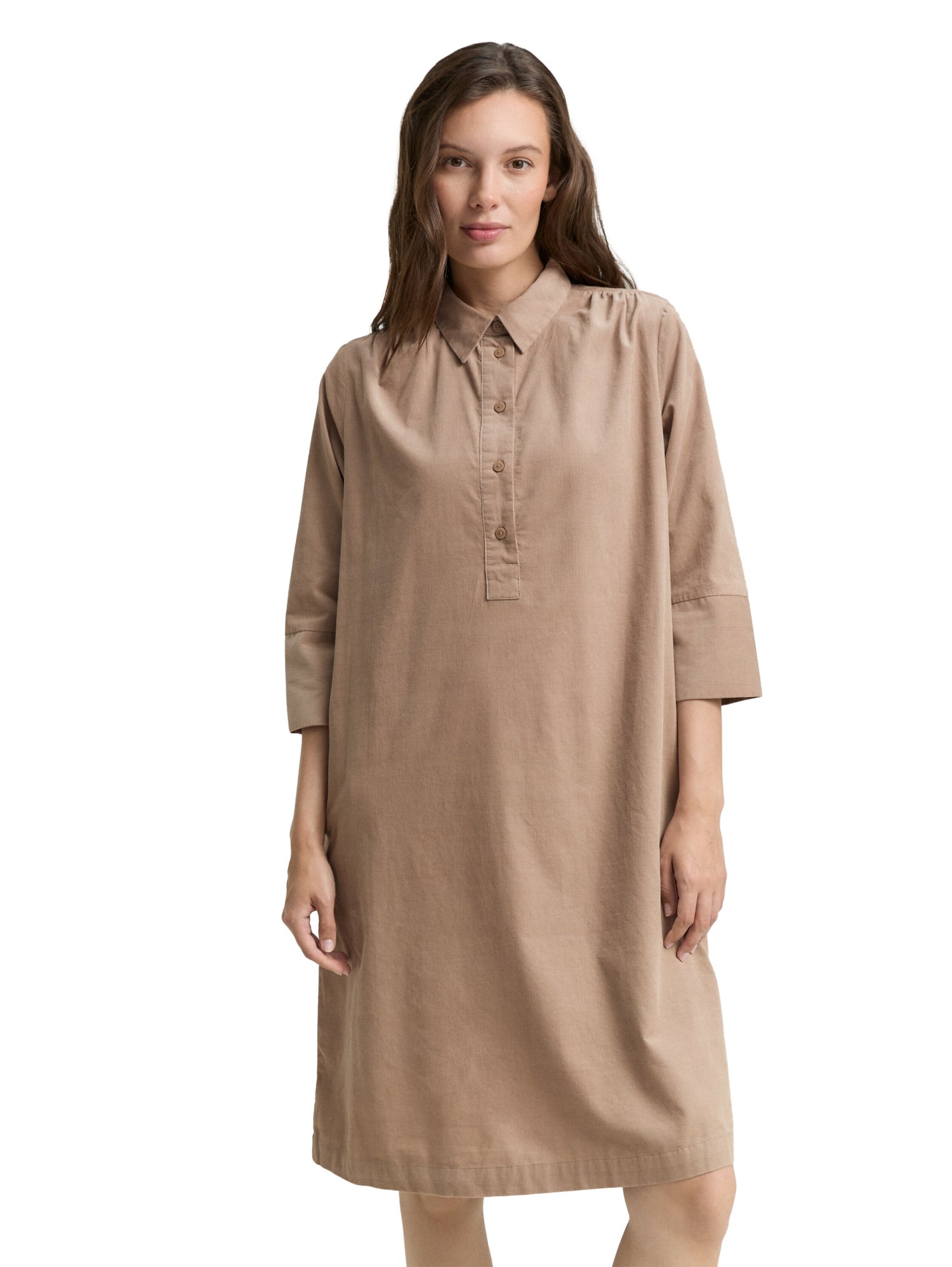 Cordkleid mit Kragen