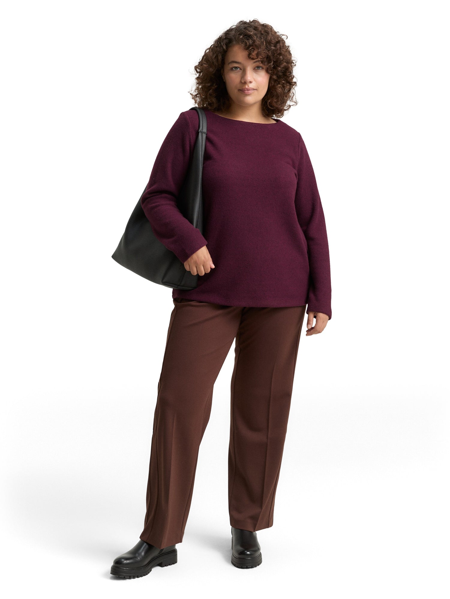 Plus Size - Sweatshirt mit Knopfdetails