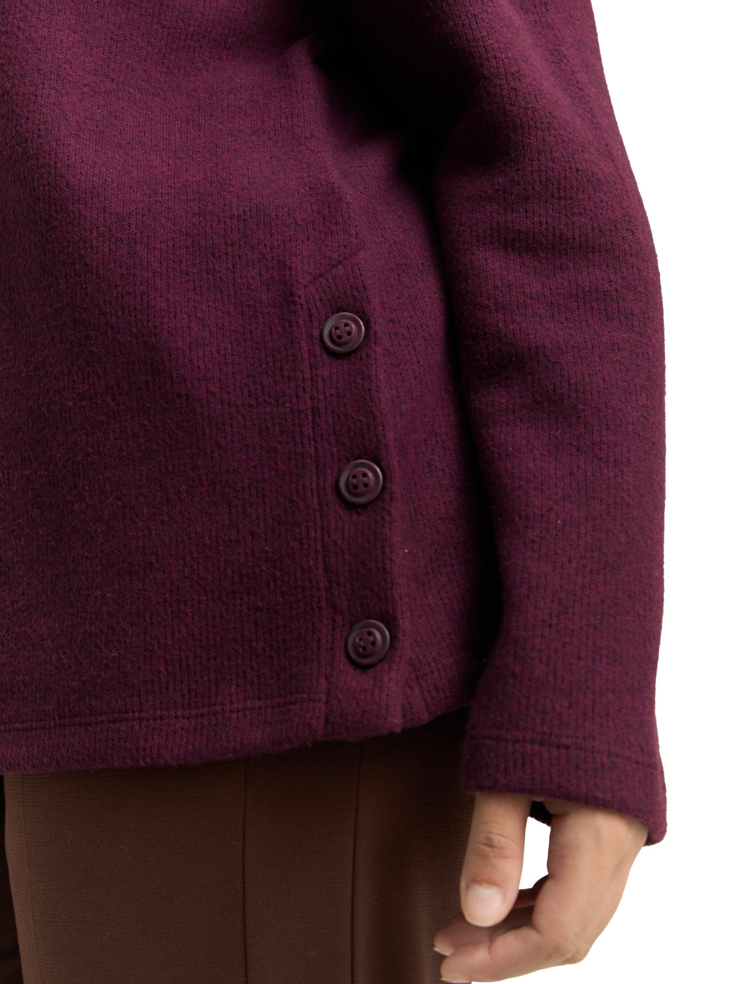 Plus Size - Sweatshirt mit Knopfdetails