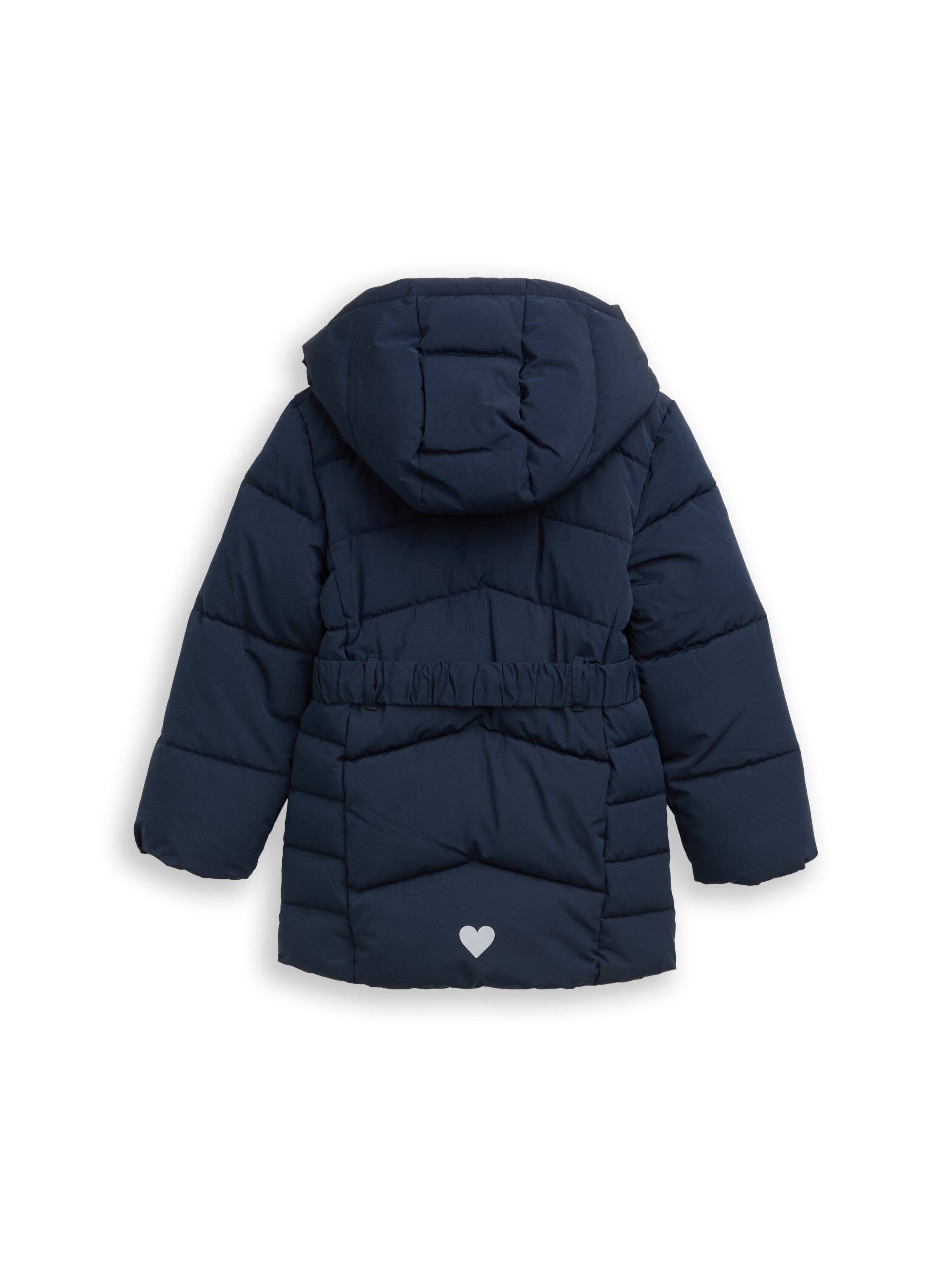 Puffer-Mantel mit Gürtel