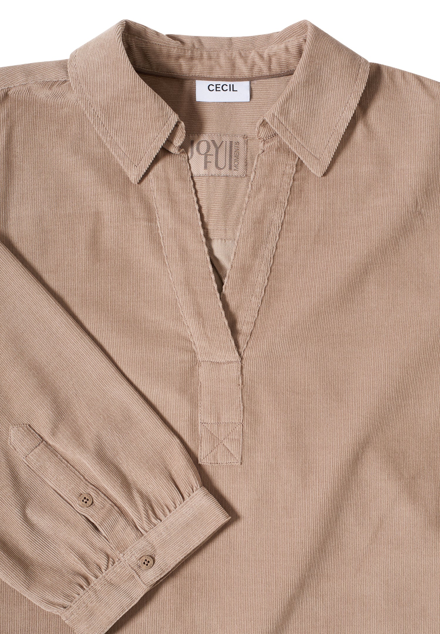 Cordkleid in Unifarbe