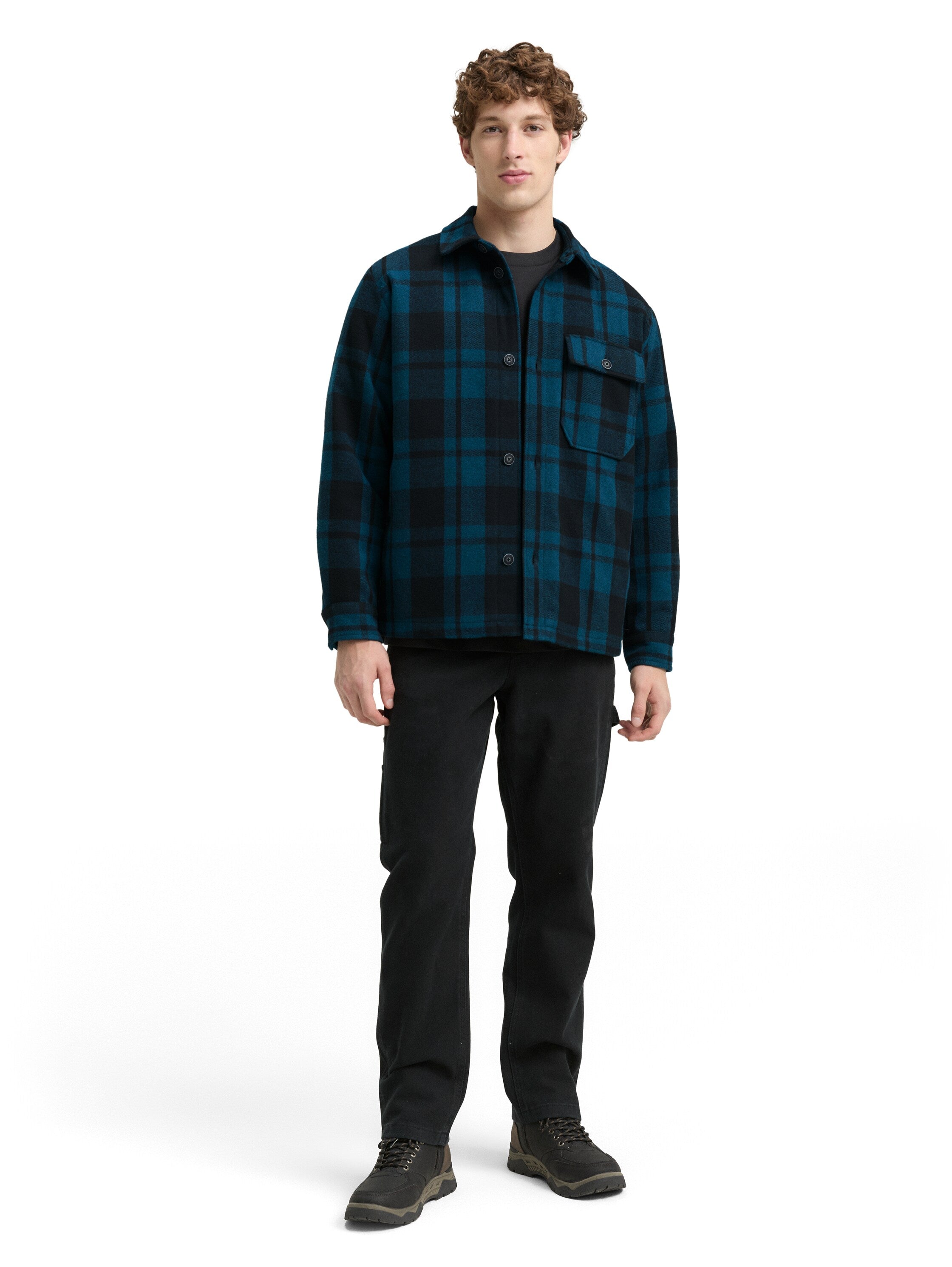 Overshirt Jacke in Woll-Optik
