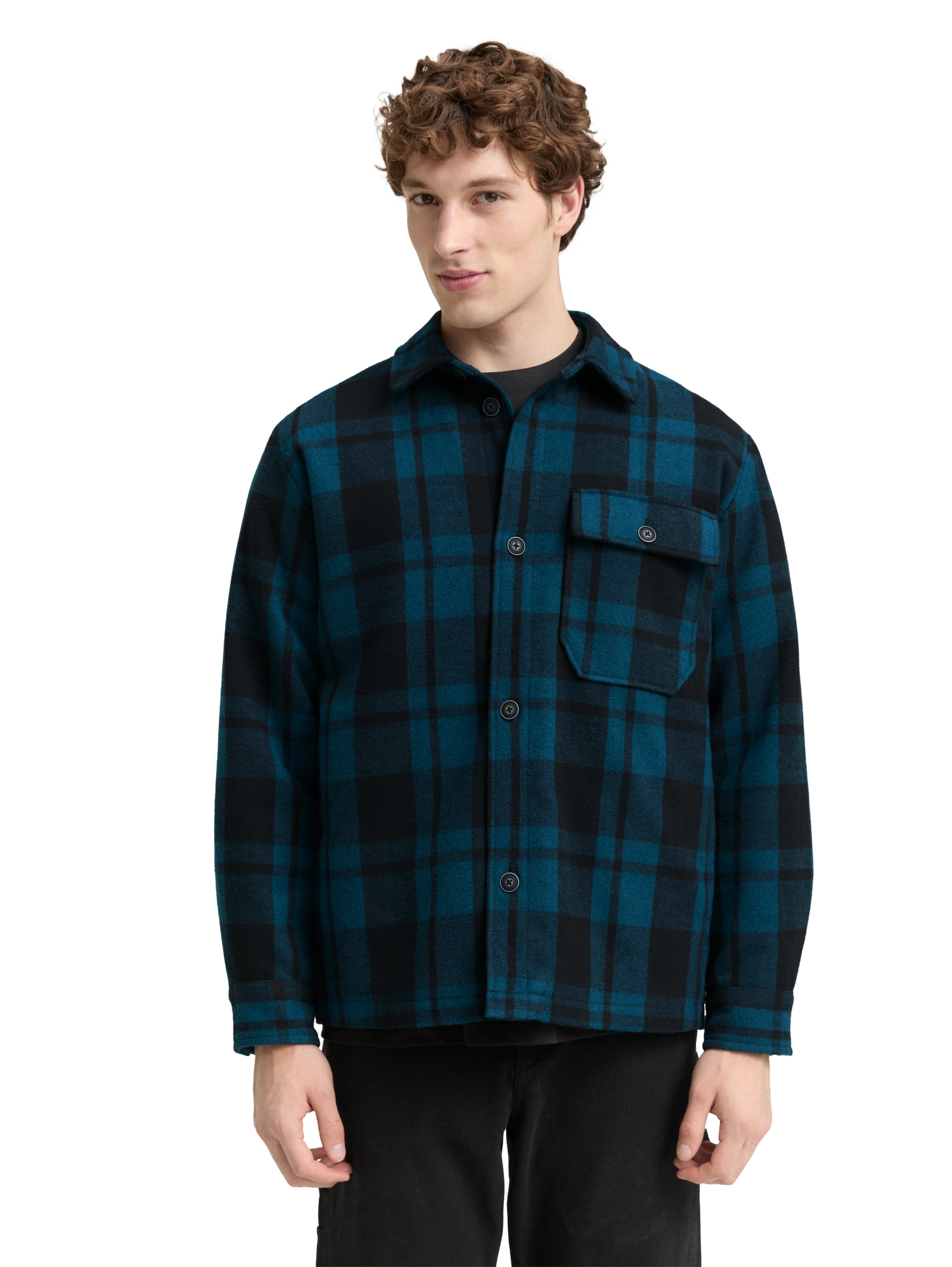 Overshirt Jacke in Woll-Optik