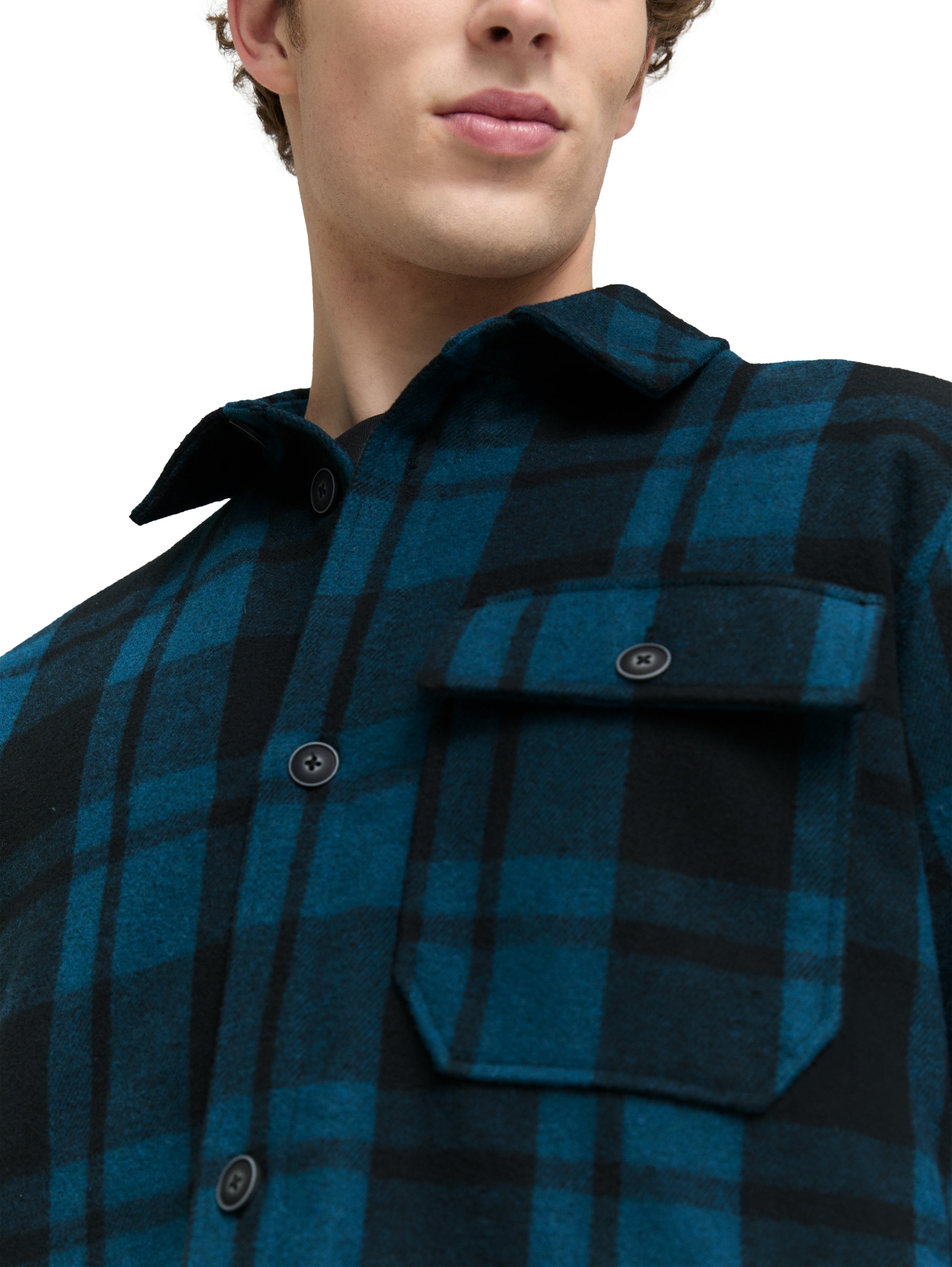 Overshirt Jacke in Woll-Optik