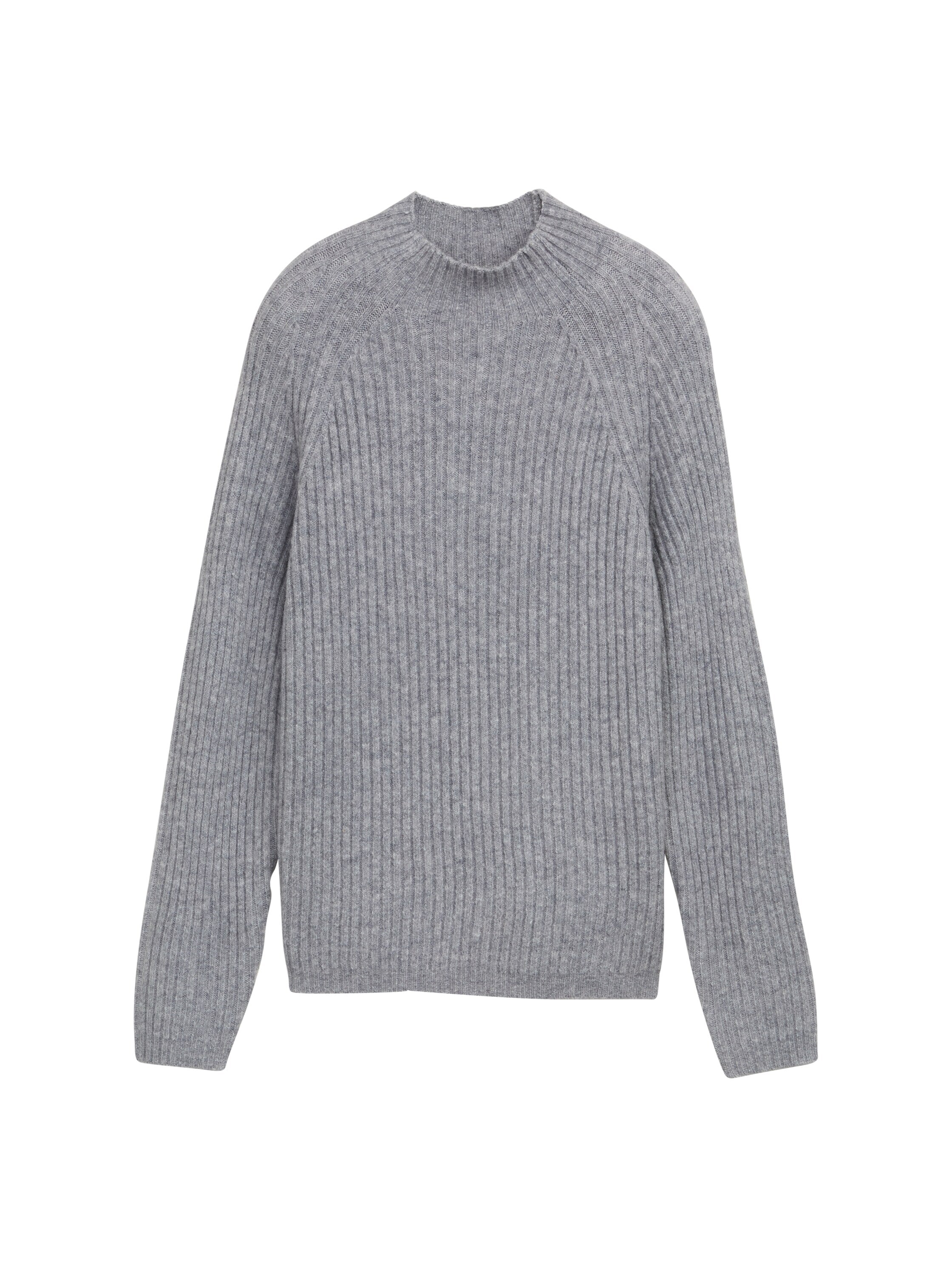 Relaxed Fit Strickpullover mit Stehkragen