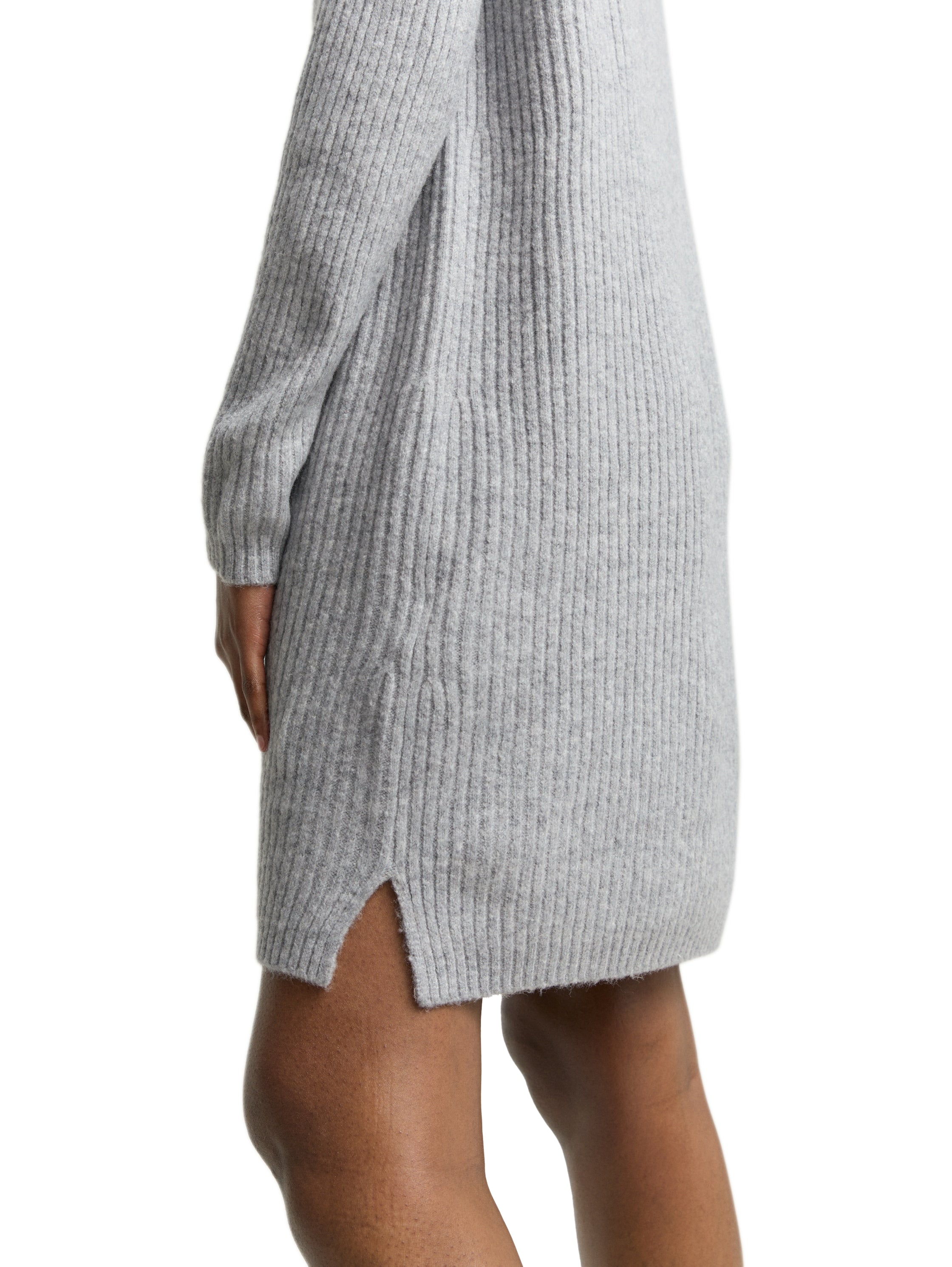 Midi-Strickkleid mit Stehkragen