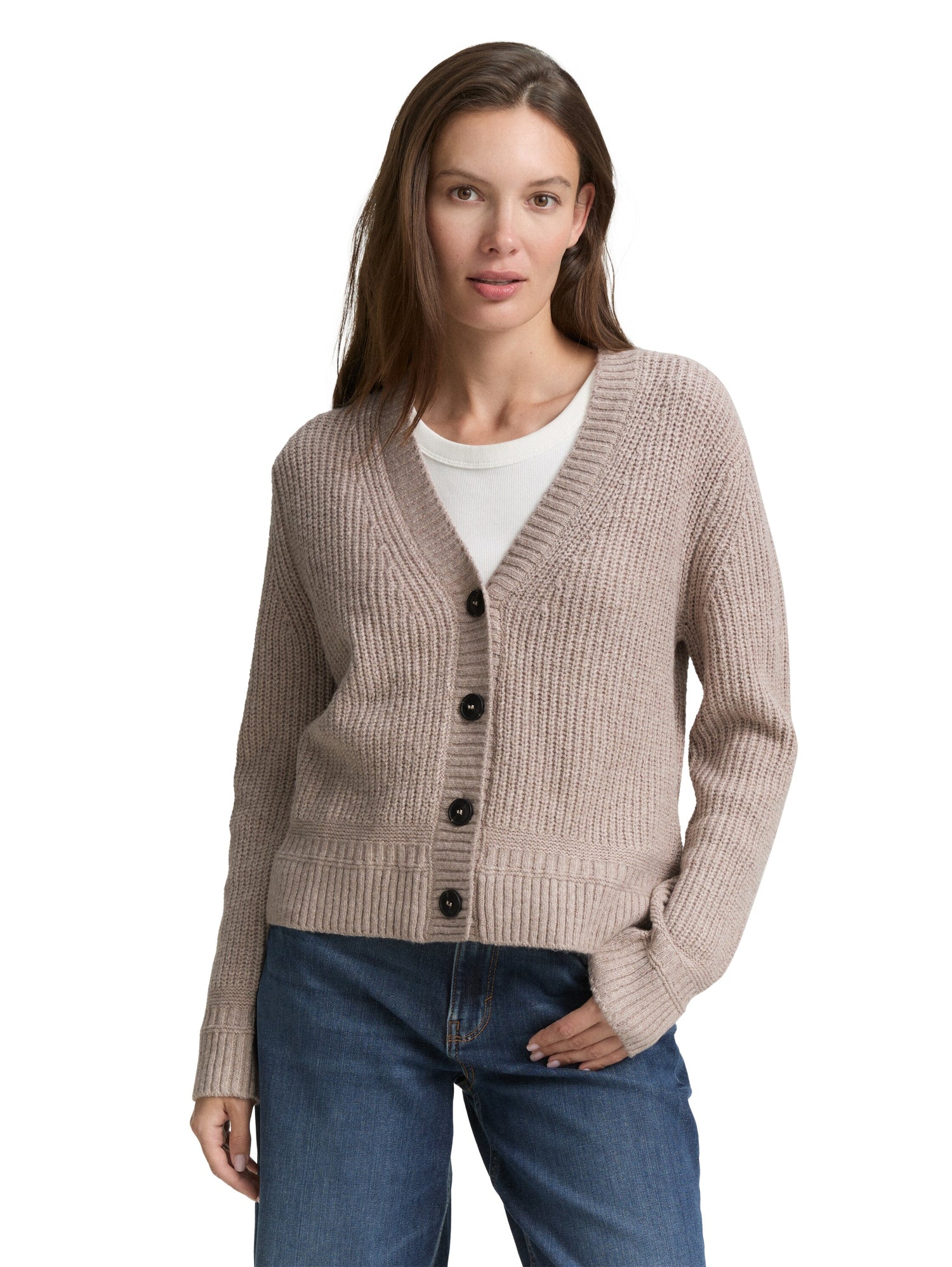 Cardigan mit Rippstruktur