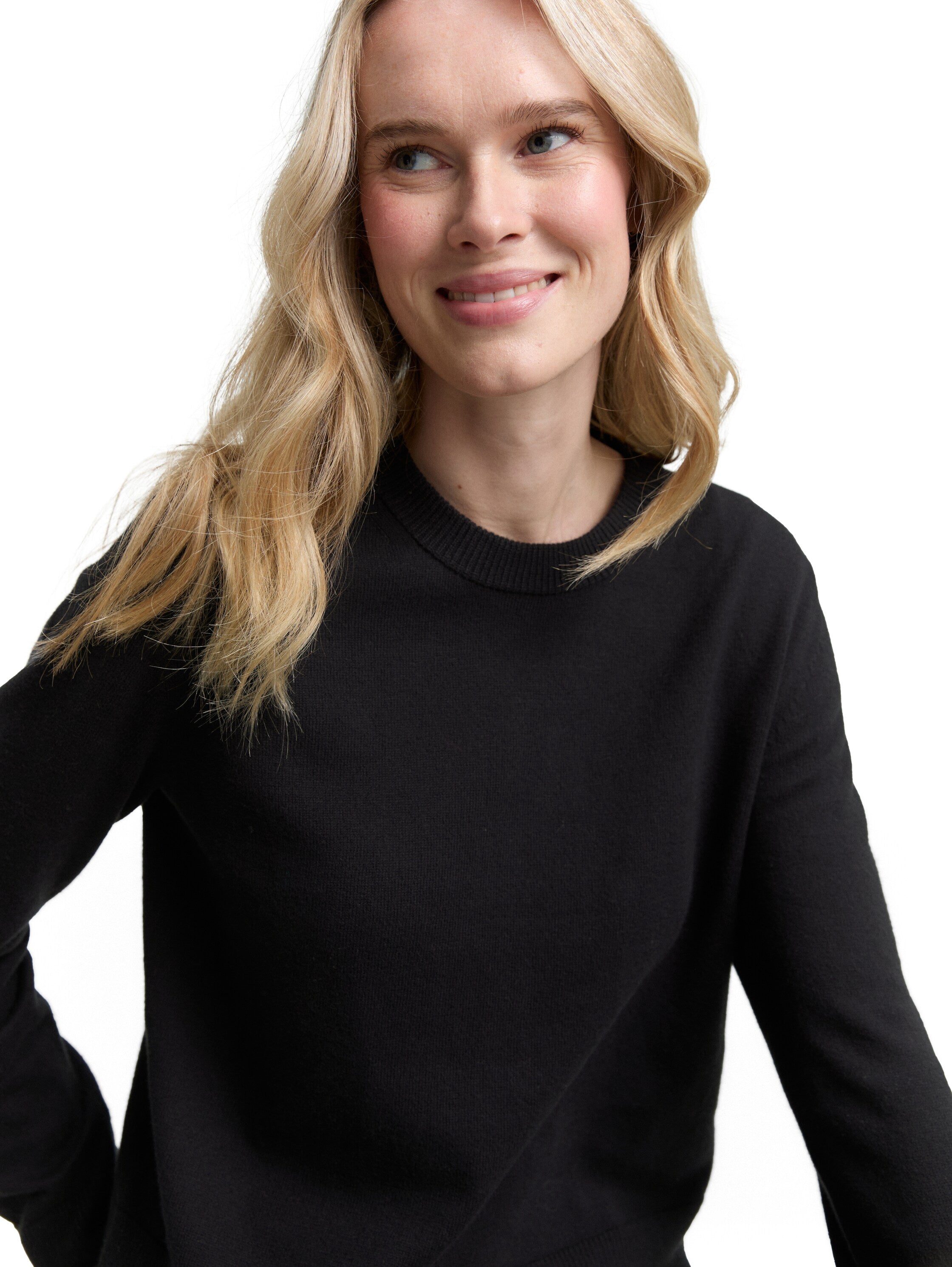 Tom Tailor Denim Female Pullover Basic Rundhalsausschnitt Kaschmir