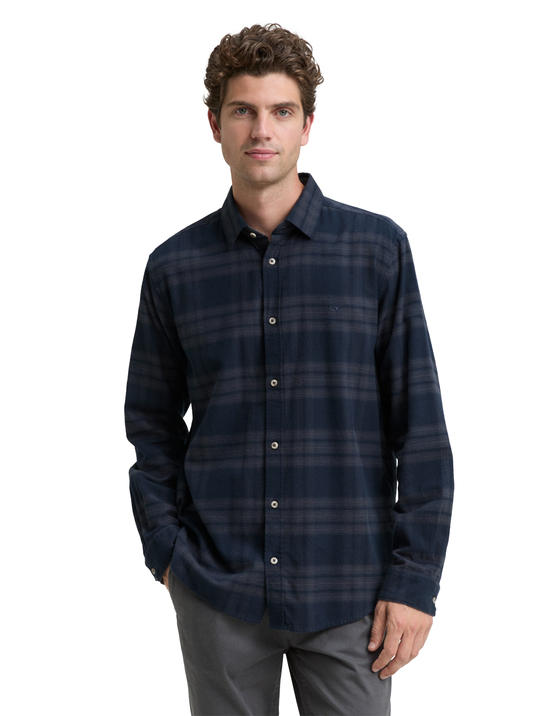 Regular Fit Hemd mit Logo-Stickerei