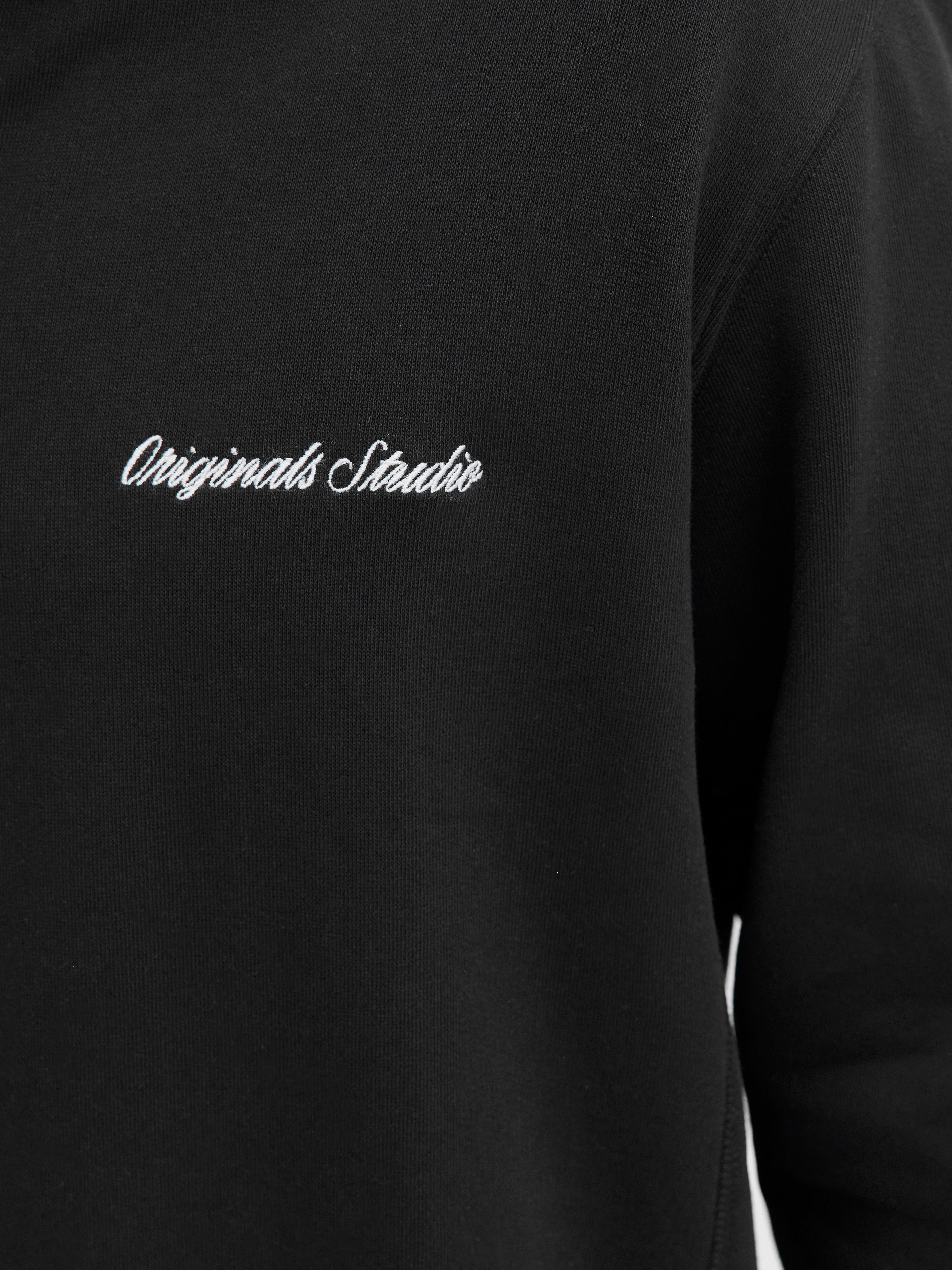 Sweatshirt Herren Langarm Hochgeschlossen Locker geschnitten mit Reißverschluss