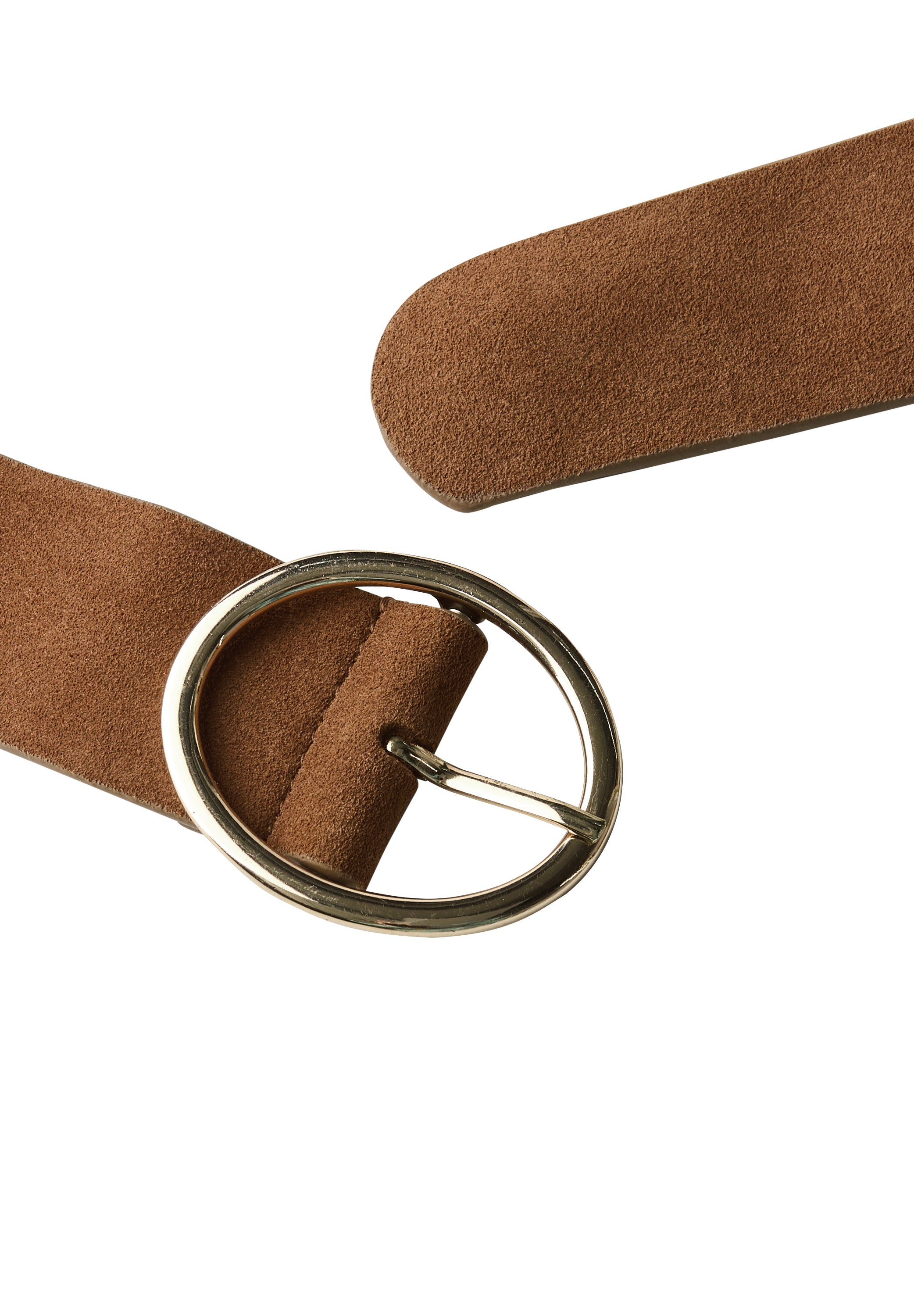 Street One Damen Gürtel Velours Ovale Schnalle Leder