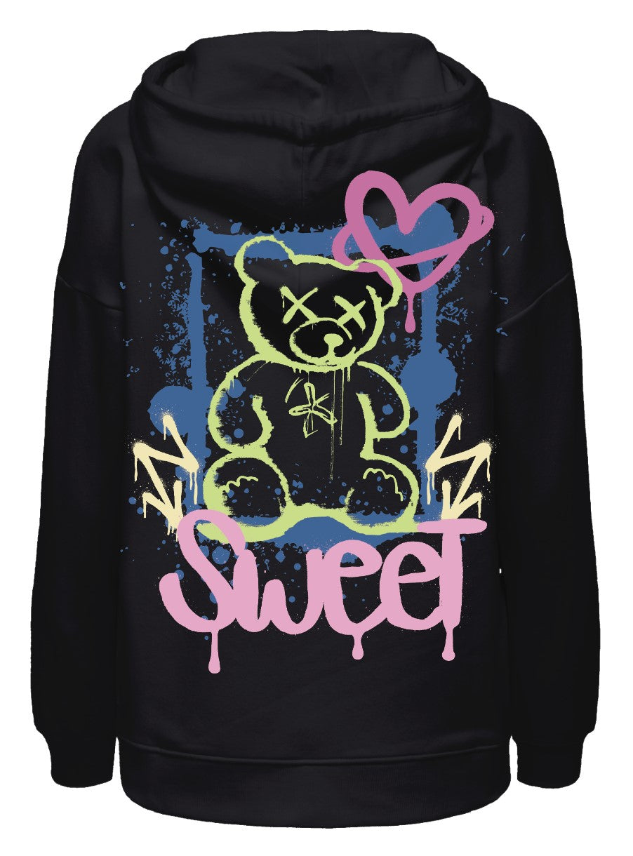 ONLELODIE L/S GRAFITTI HOOD BOX SWT