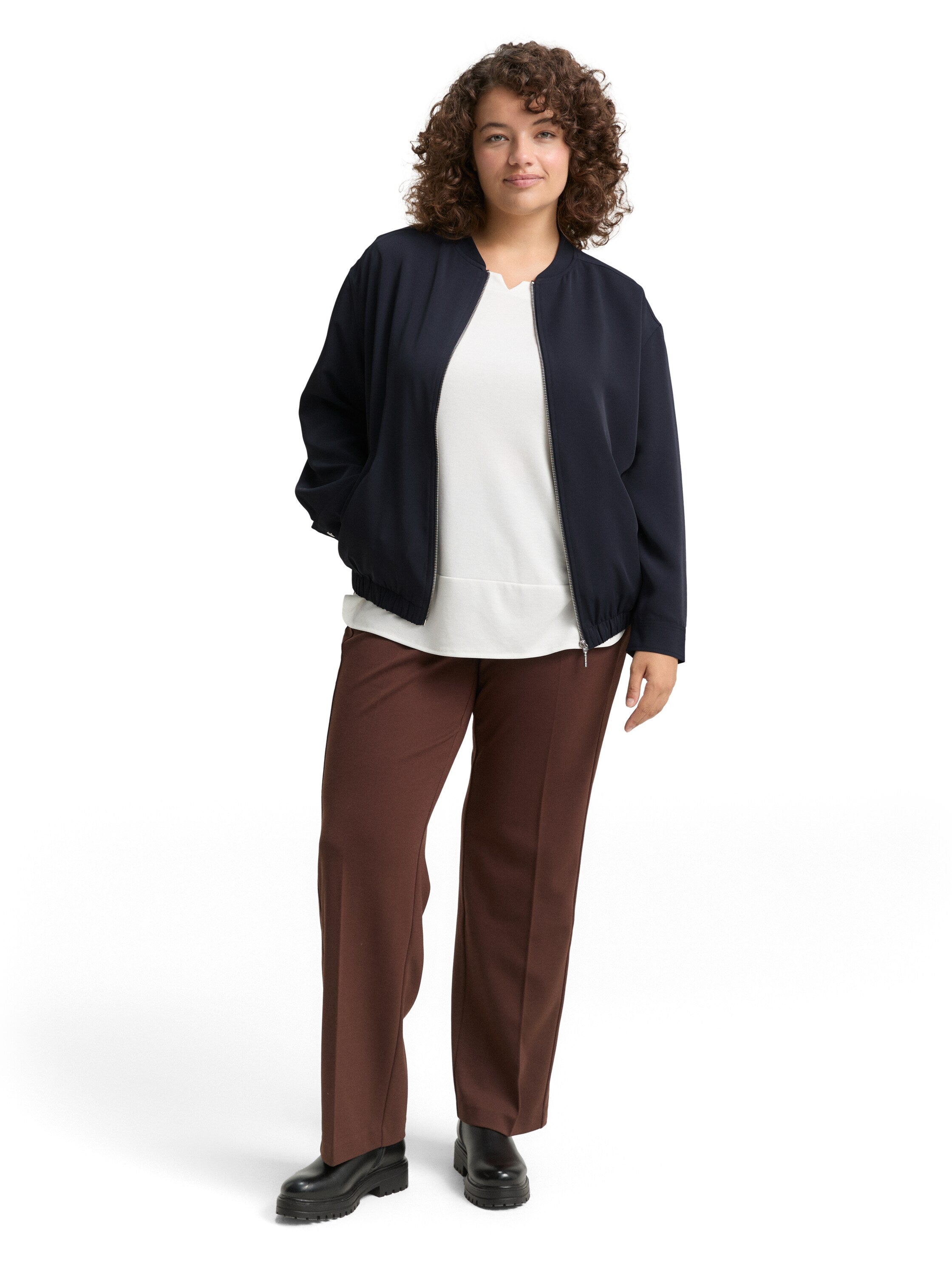 Plus Size - Loose Fit Blouson Jacke