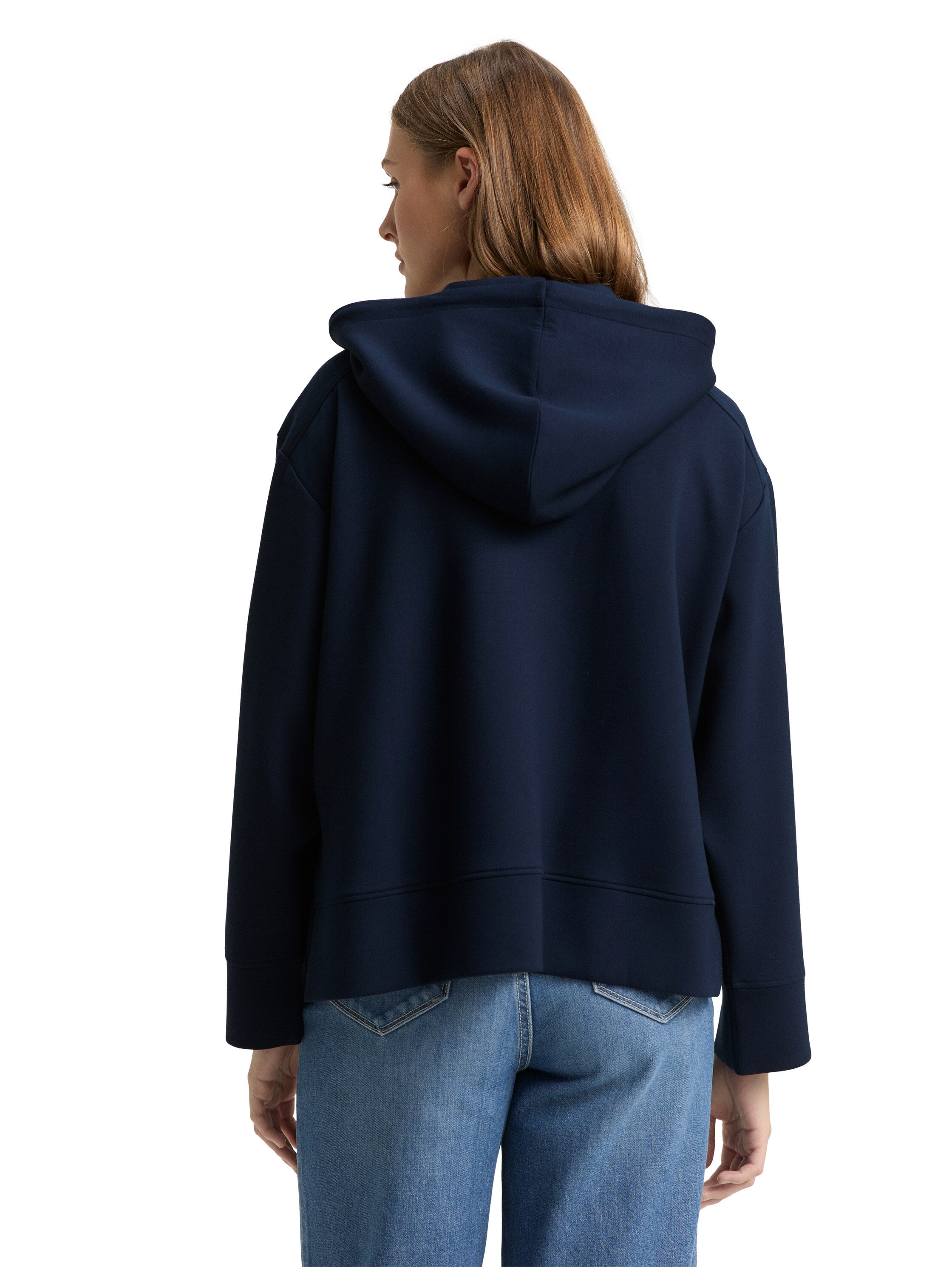 Loose Fit Scuba Hoodie Sweatjacke