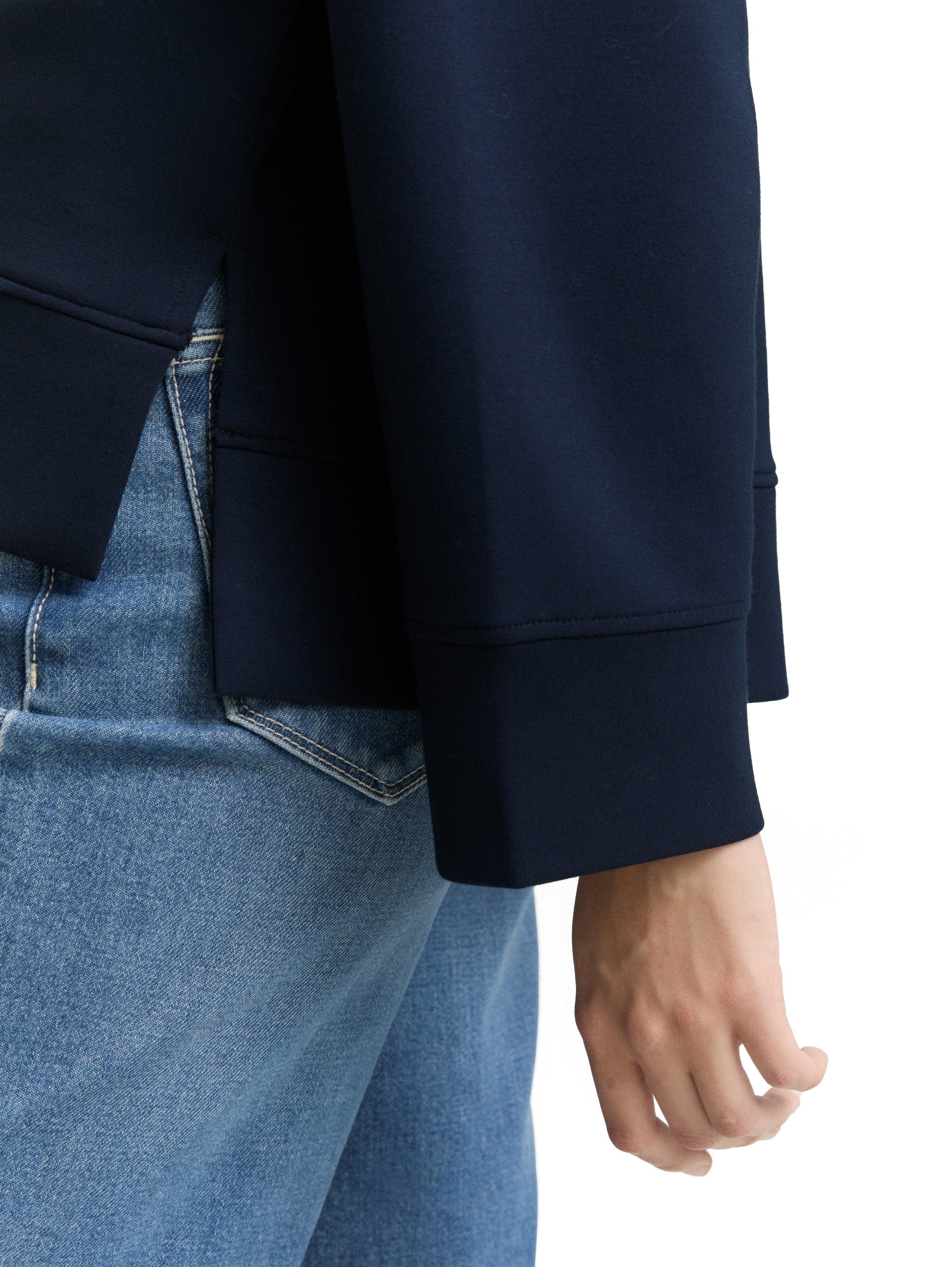 Loose Fit Scuba Hoodie Sweatjacke