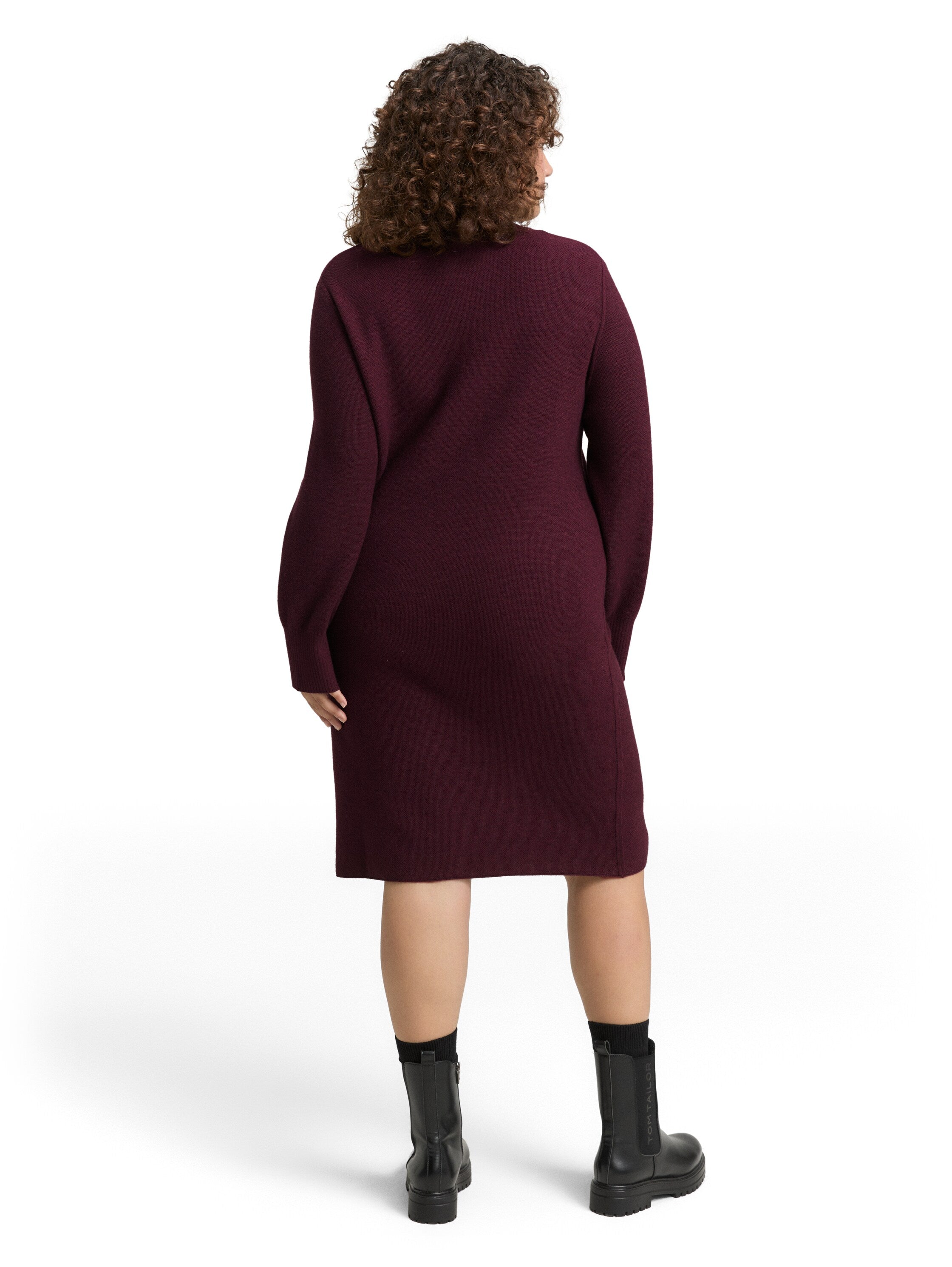 Plus Size - Strickkleid mit Stehkragen