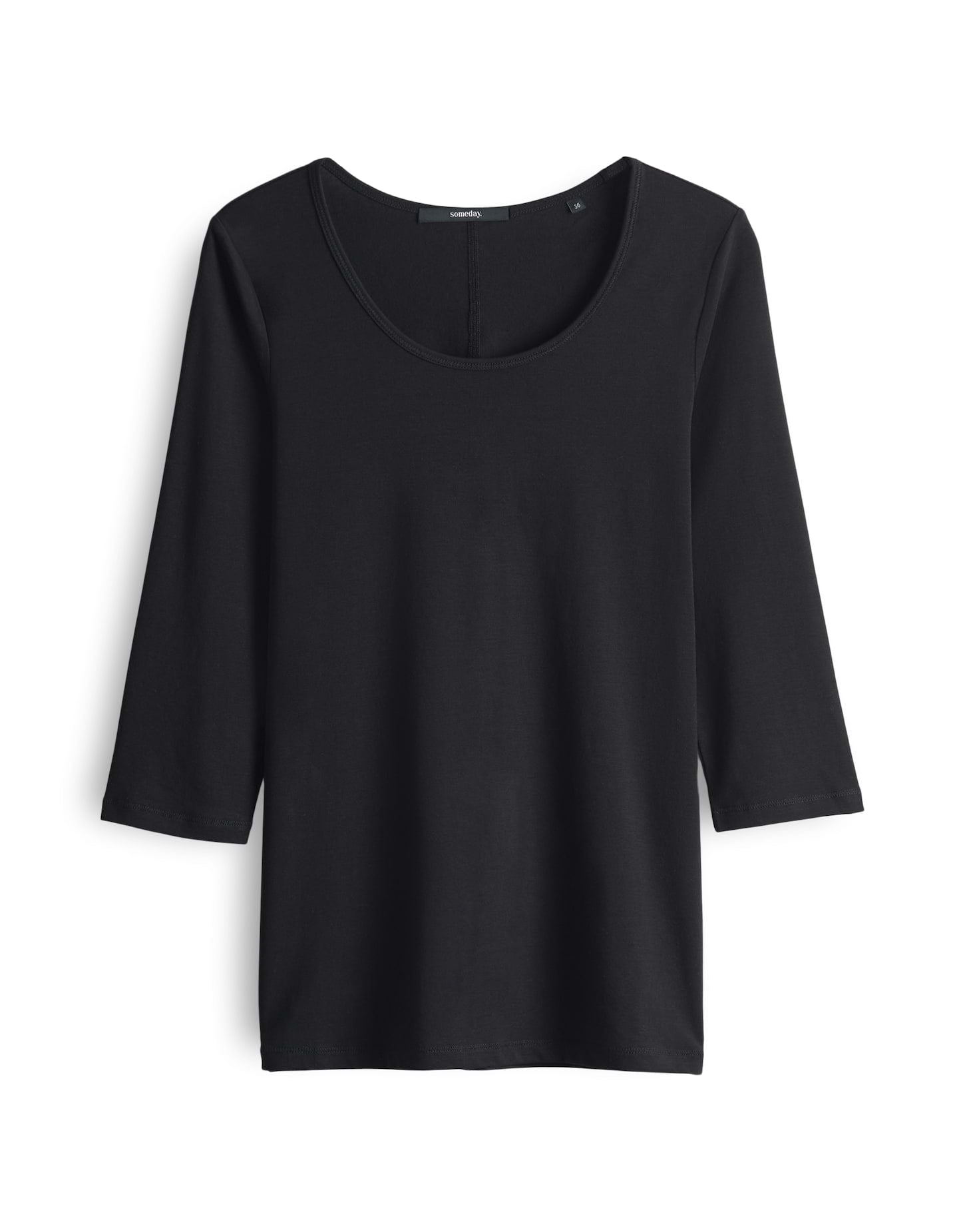 Fashionista Damen Blusenshirt 3/4 Arm schmale Passform Modal Mix