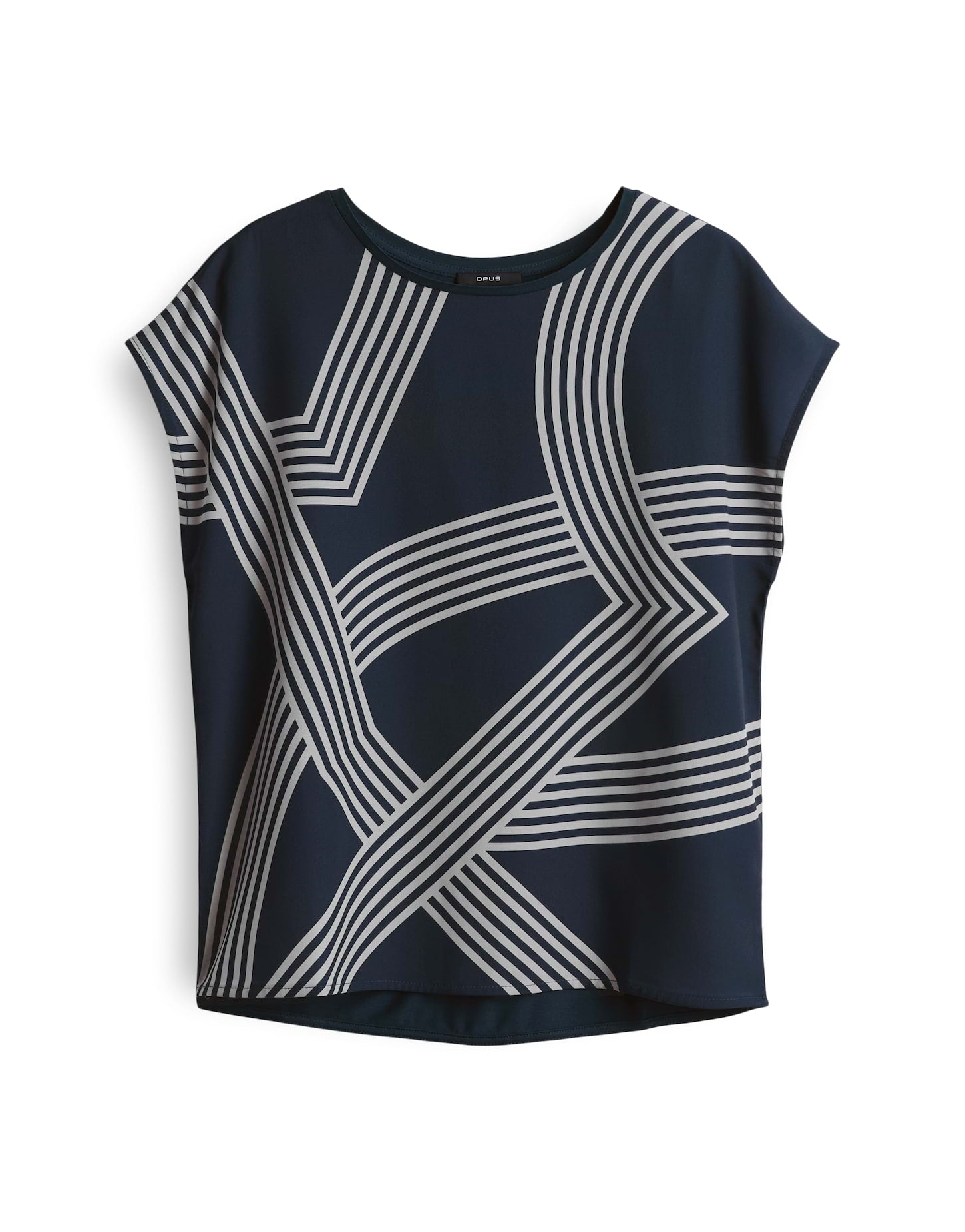 OPUS Damen T-Shirt überschnittener Kurzarm Webware glatter Griff