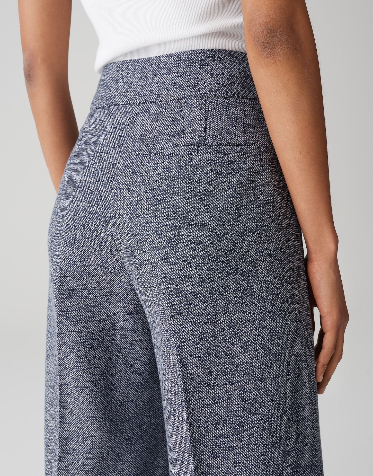 OPUS Wide Cropped Hose Damen Bequem Stretch
