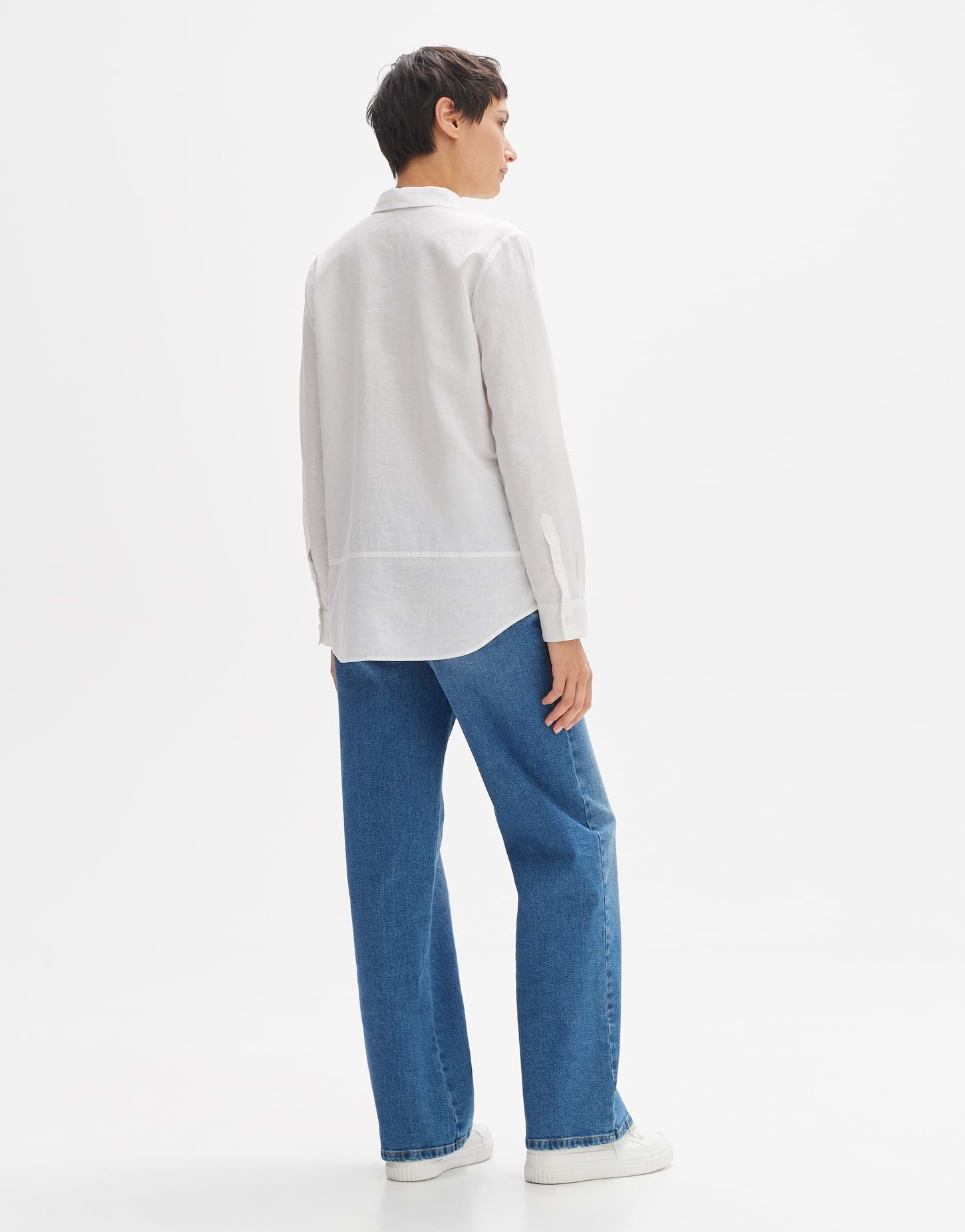 OPUS Leinen-Baumwollbluse Damen Leicht & Pflegeleicht