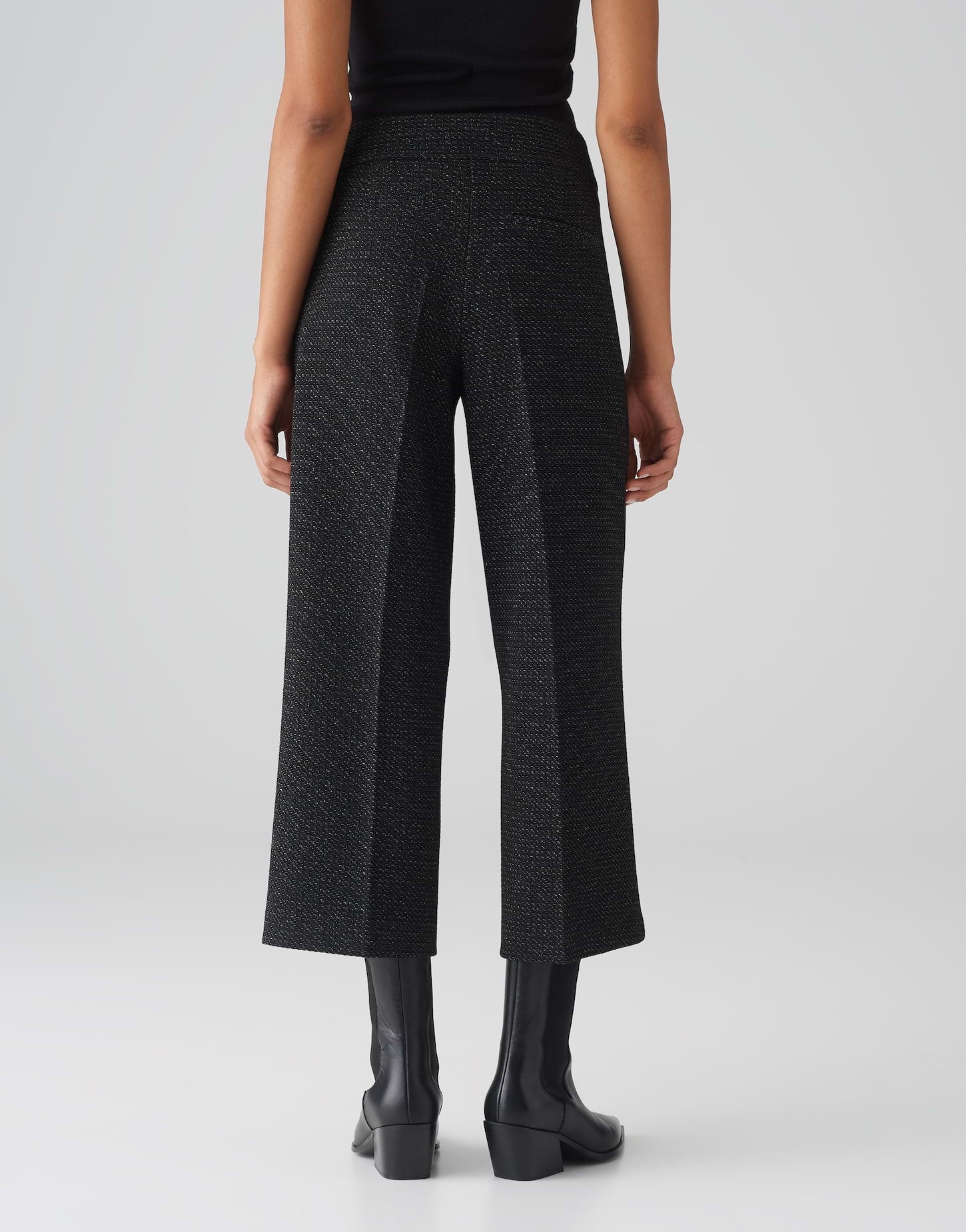 OPUS Twill Cropped Hose Damen Hoher Bund Elastisch