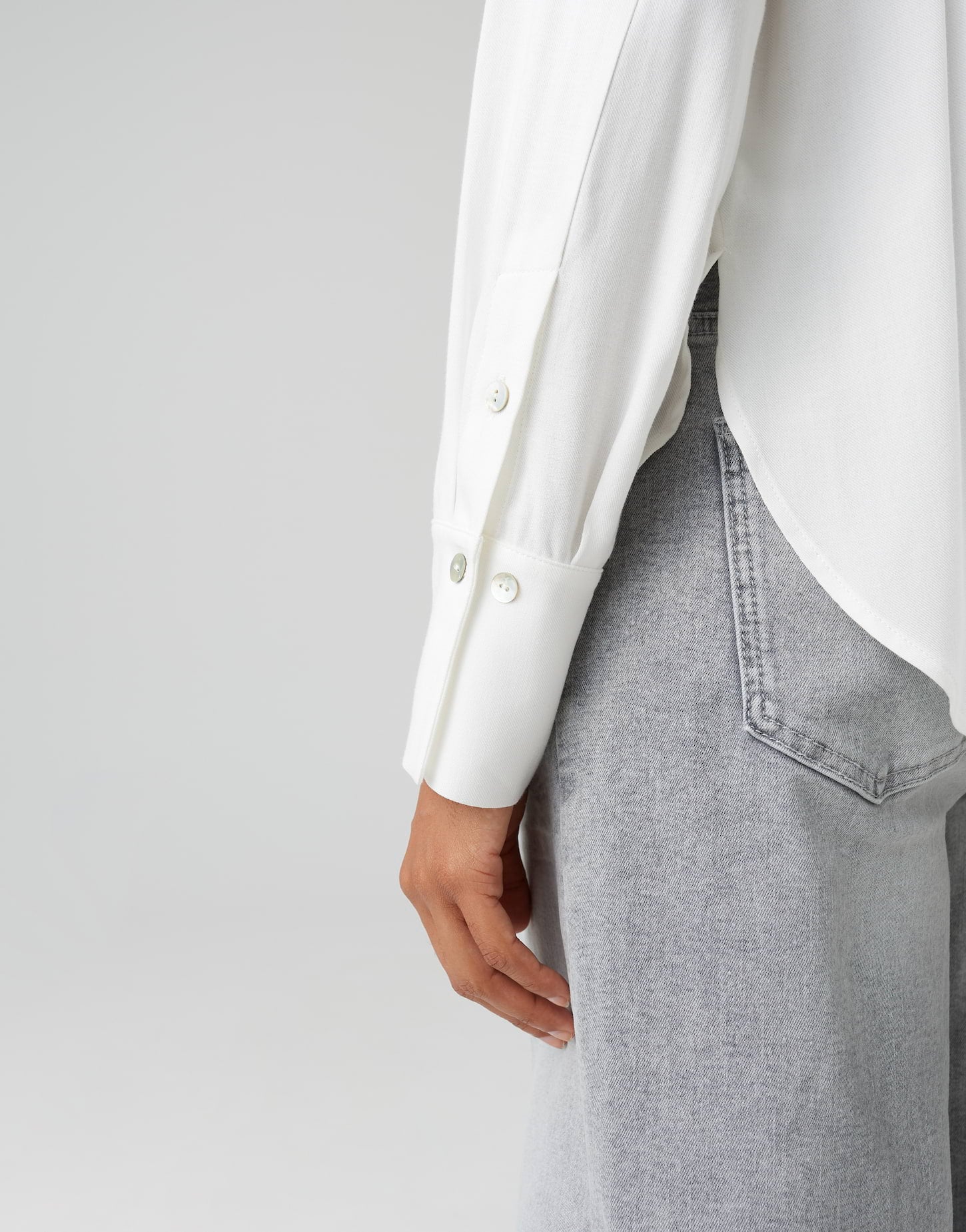 OPUS Hemdbluse Damen Langarm Webware Faltendetail Viskose